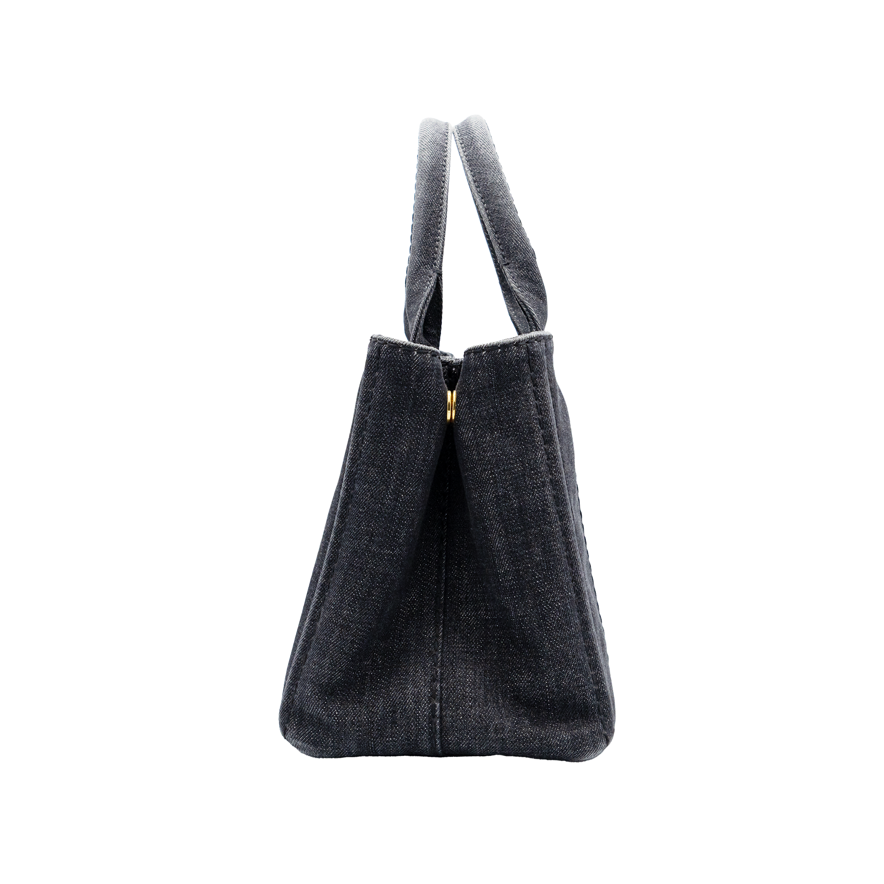 Prada Canapa Tote in Charcoal Denim 