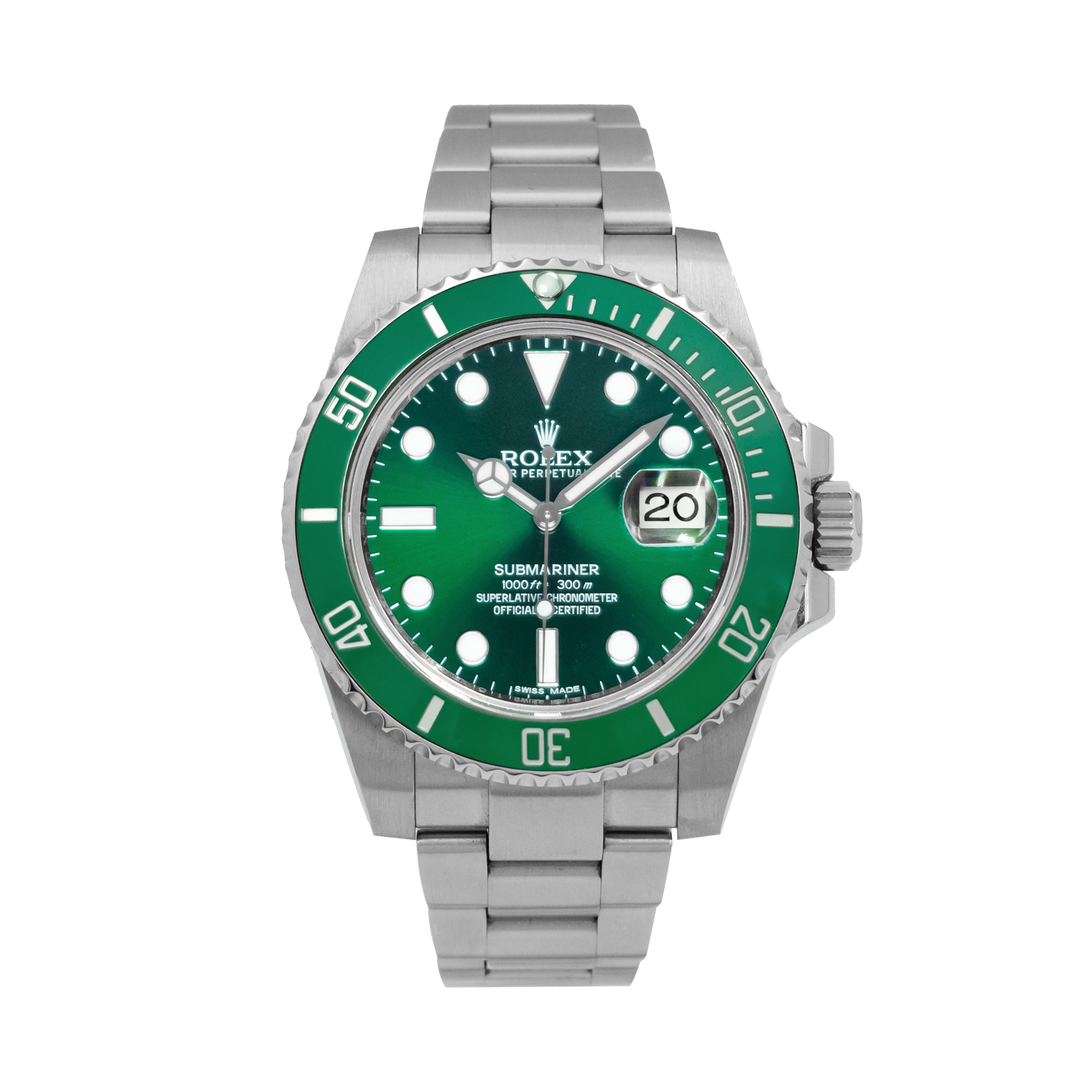 Rolex Submariner 'Hulk' 116610LV - 2014 Full Set