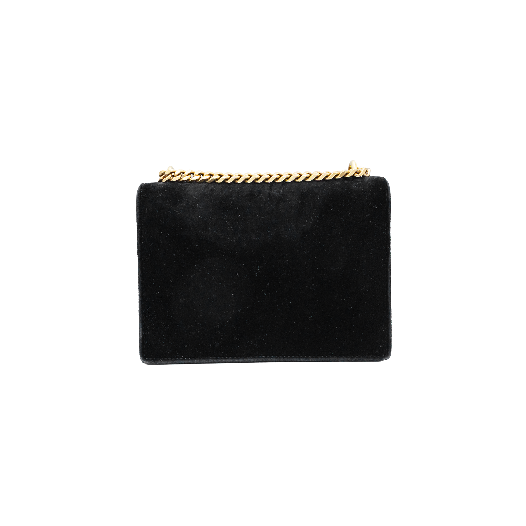 Yves Saint Laurent Kate Shoulder Bag in Black Velvet 