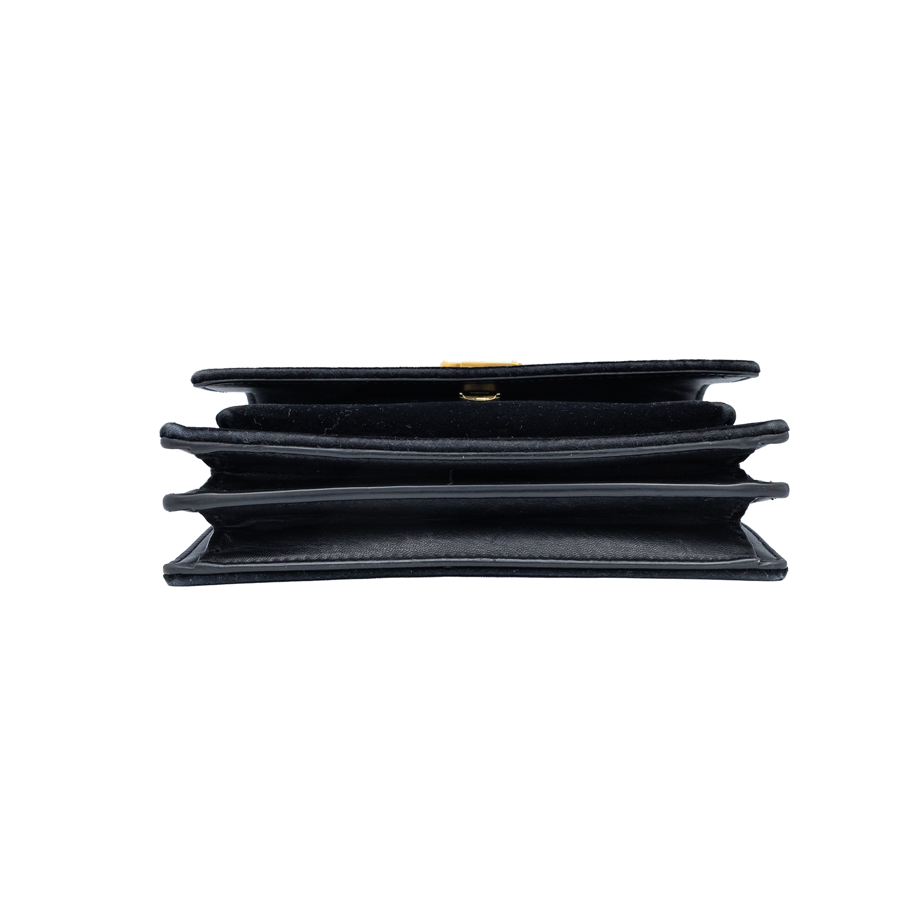 Yves Saint Laurent Kate Shoulder Bag in Black Velvet 