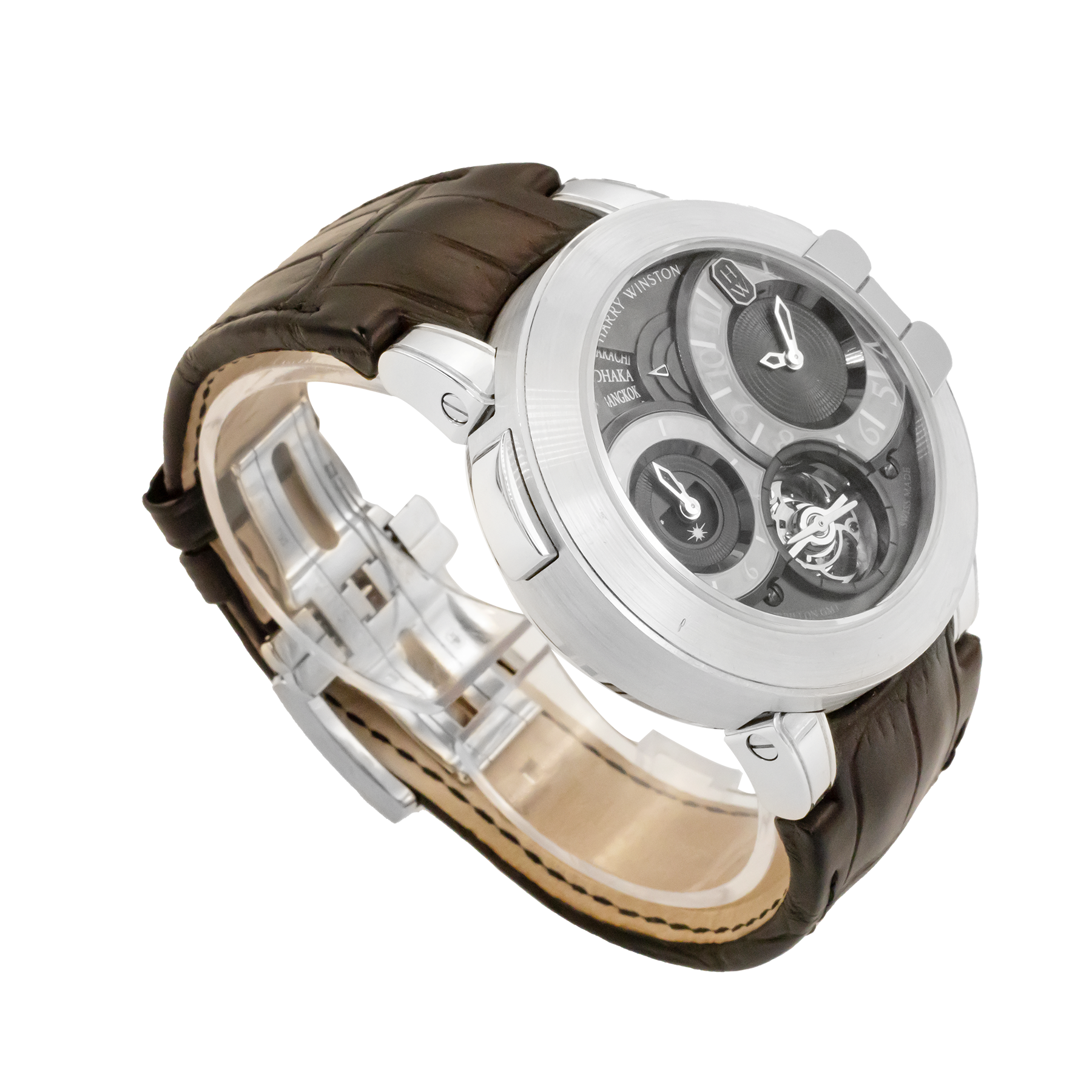 Harry Winston Ocean Tourbillon GMT White Gold
