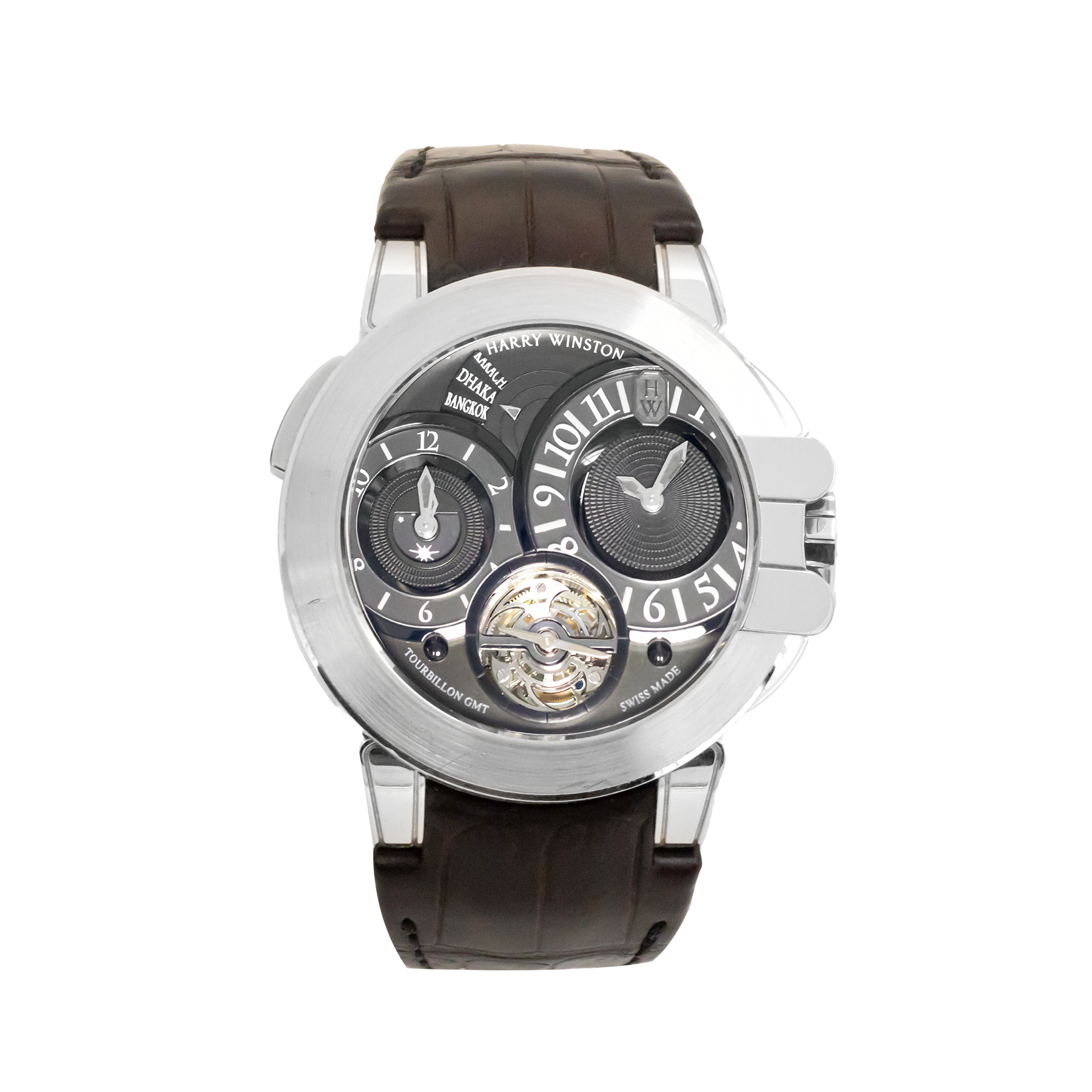 Harry Winston Ocean Tourbillon GMT White Gold