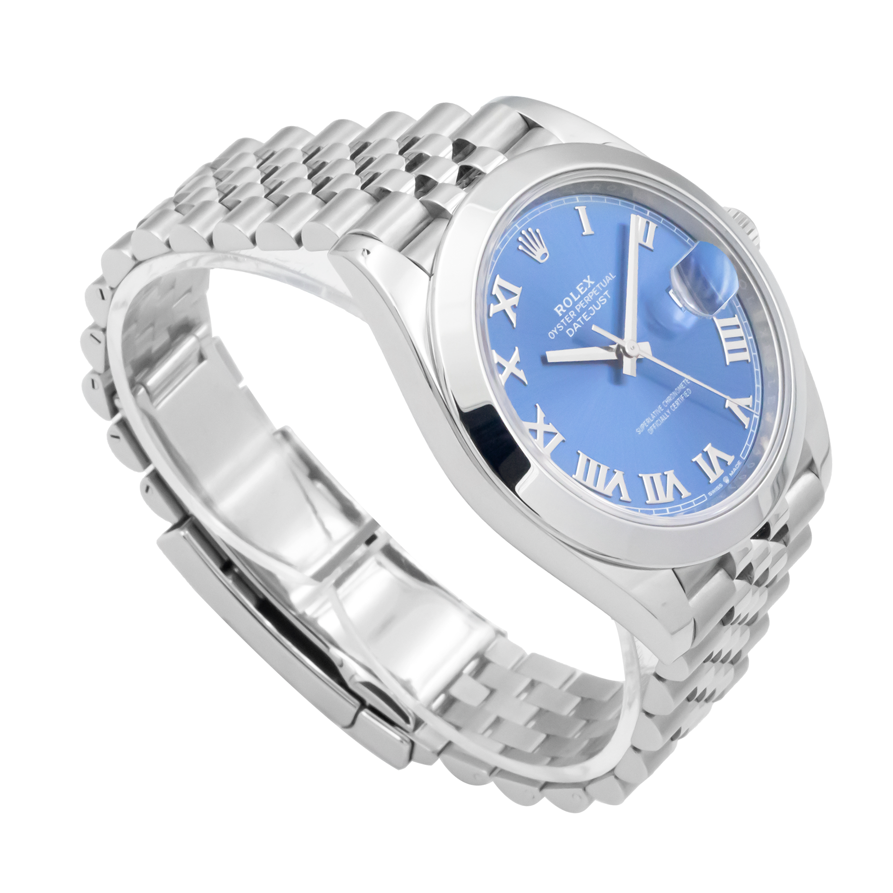 Rolex 126300 Datejust 41 Blue Roman Dial - 2023 Full Set