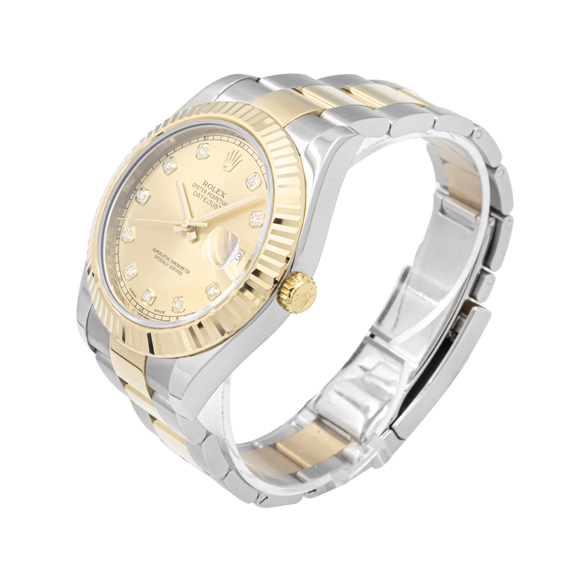 Rolex 116333 Datejust 41 Diamond Champagne Dial