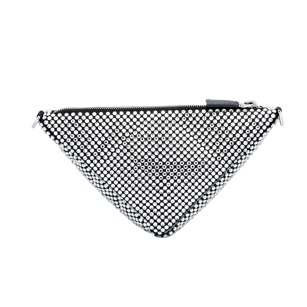 Prada Crystal-Embellished Triangle Shoulder Bag 