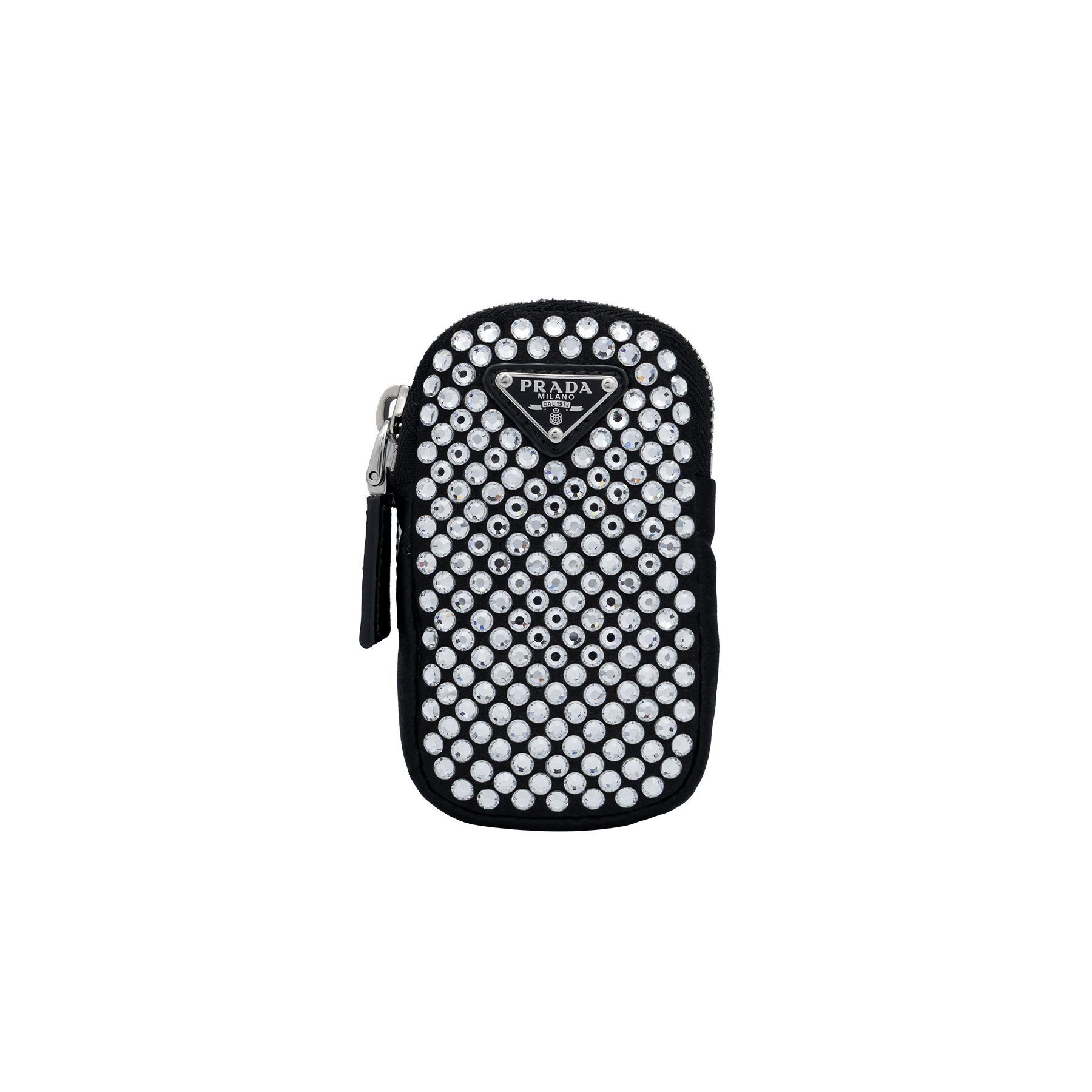 Prada Crystal-Embellished Triangle Shoulder Bag 