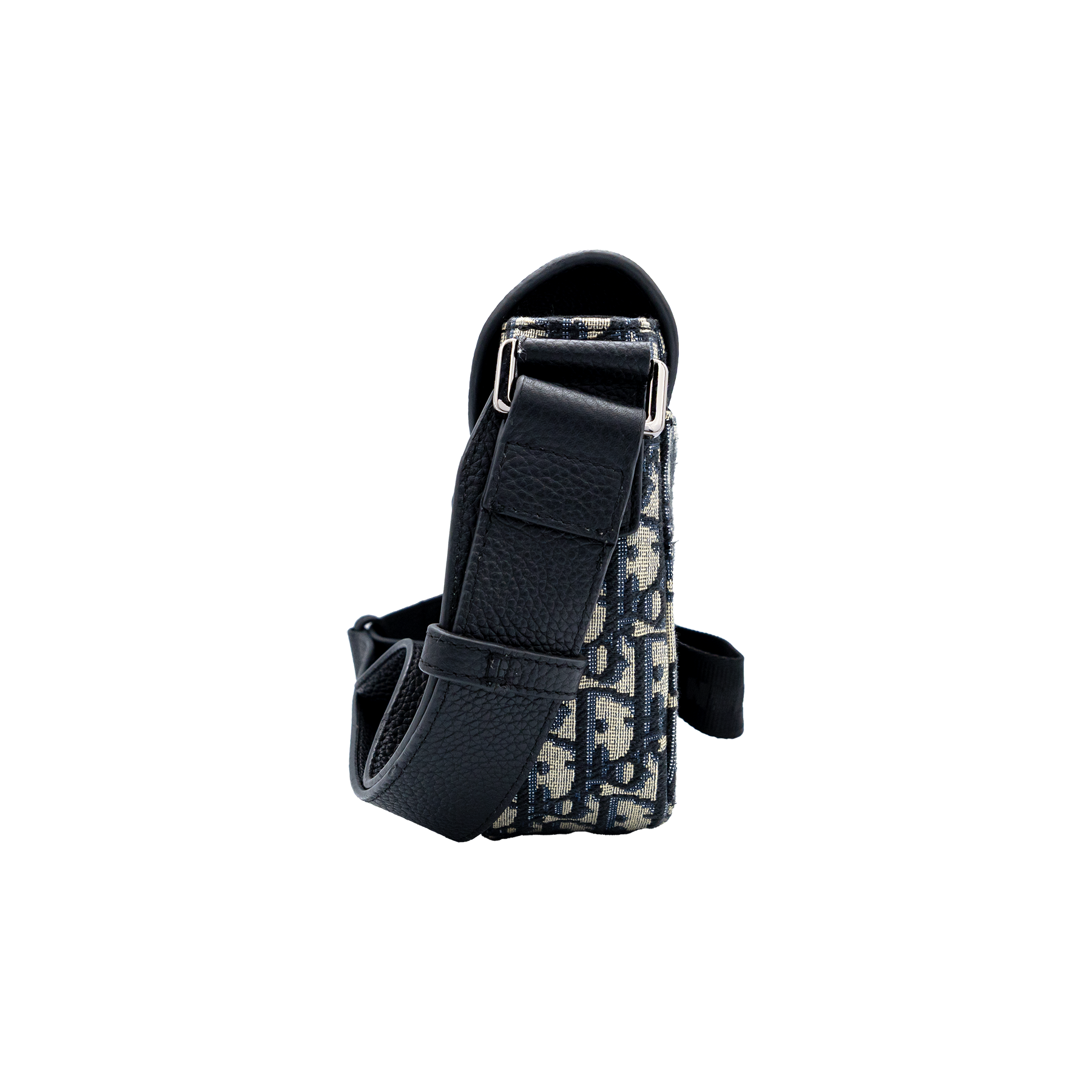 Christian Dior Oblique Jacquard Grained Calfskin Small Saddle Messenger Bag 