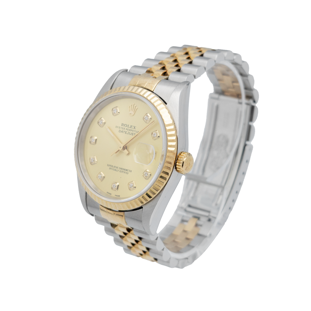 Rolex 16233 36mm Datejust Champagne Dial 