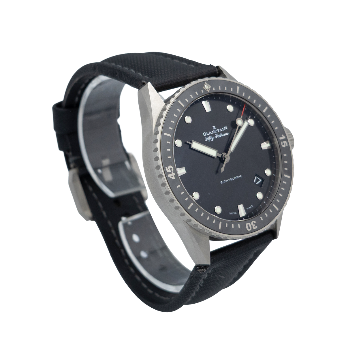 Blancpain 5000-1230-B52A 43mm Fifty Fathoms Bathyscaphe Black Dial 