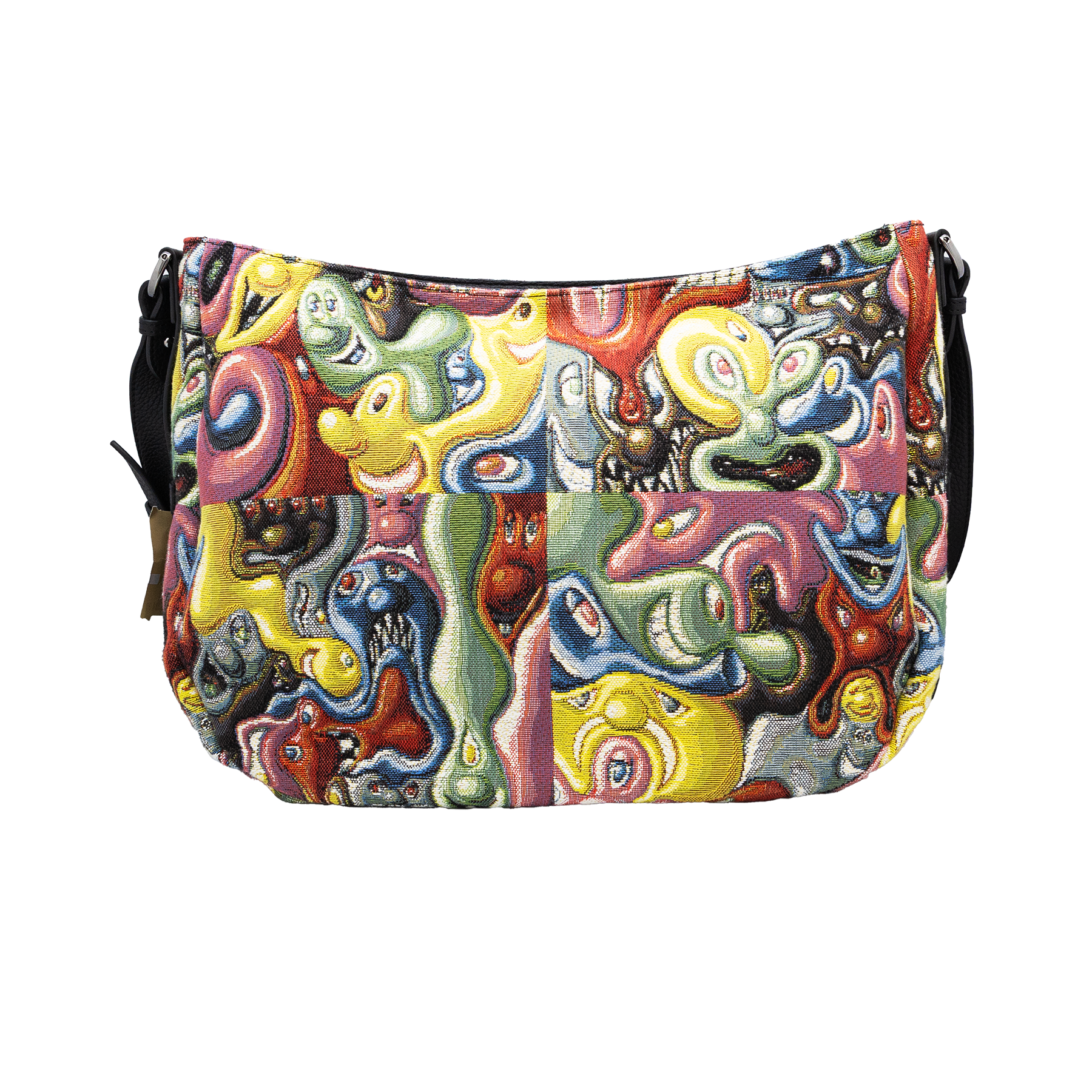 DIOR X KENNY SCHARF Jacquard Printed Soft Saddle Bag My Store