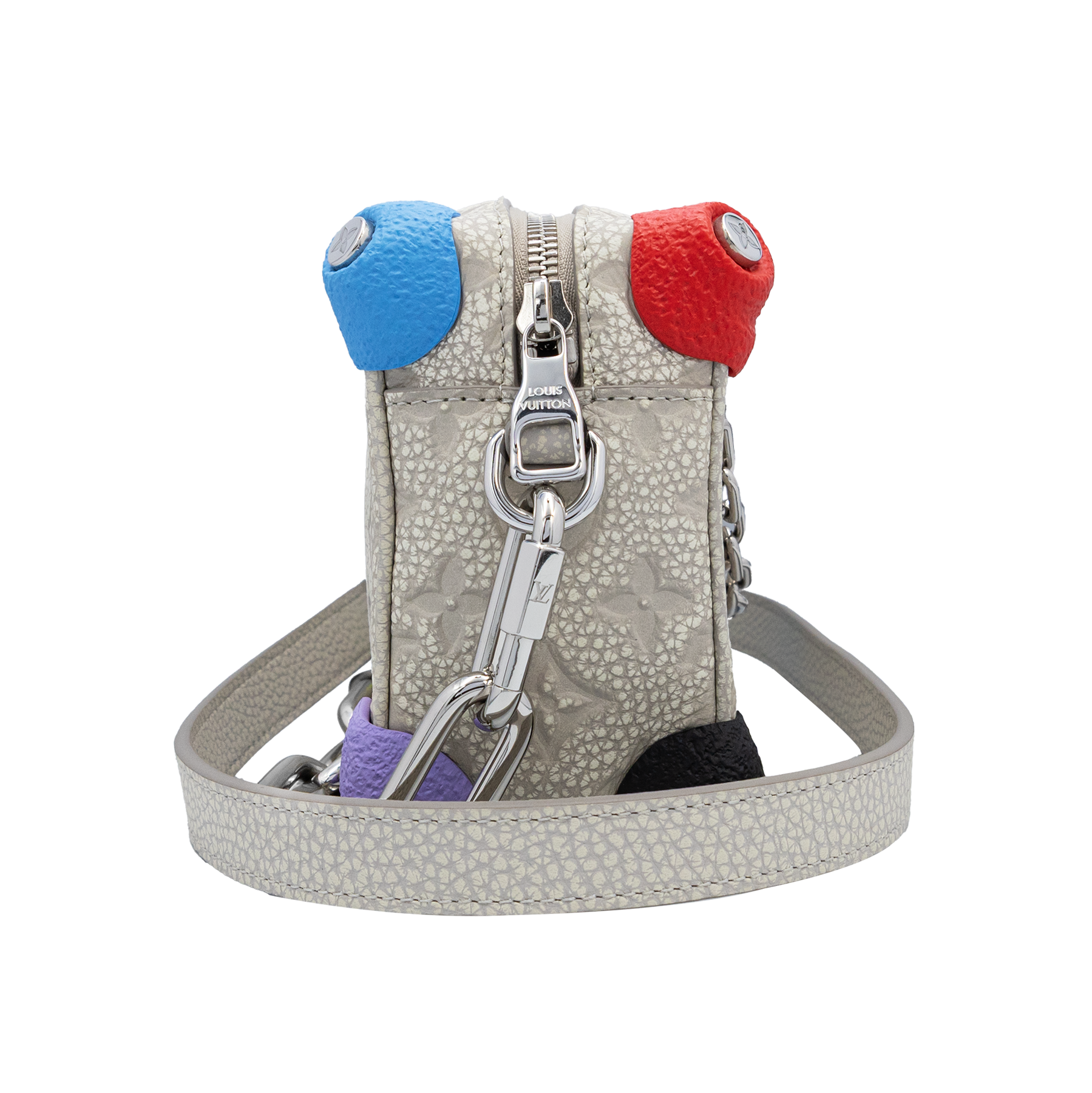 Louis Vuitton Taurillon Embossed Monogram Mini Soft Trunk Chalk Bag for Men