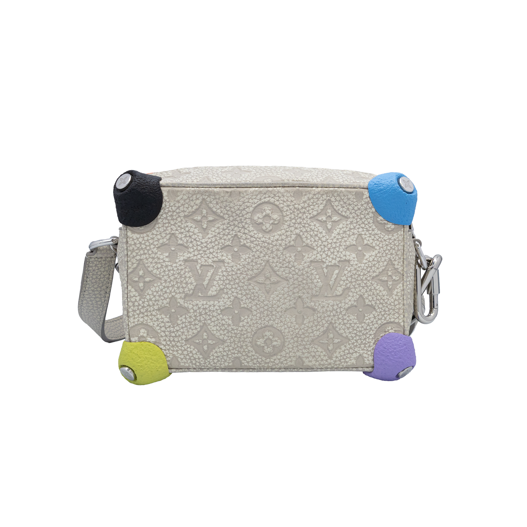 Louis Vuitton Taurillon Embossed Monogram Mini Soft Trunk Chalk Bag for Men