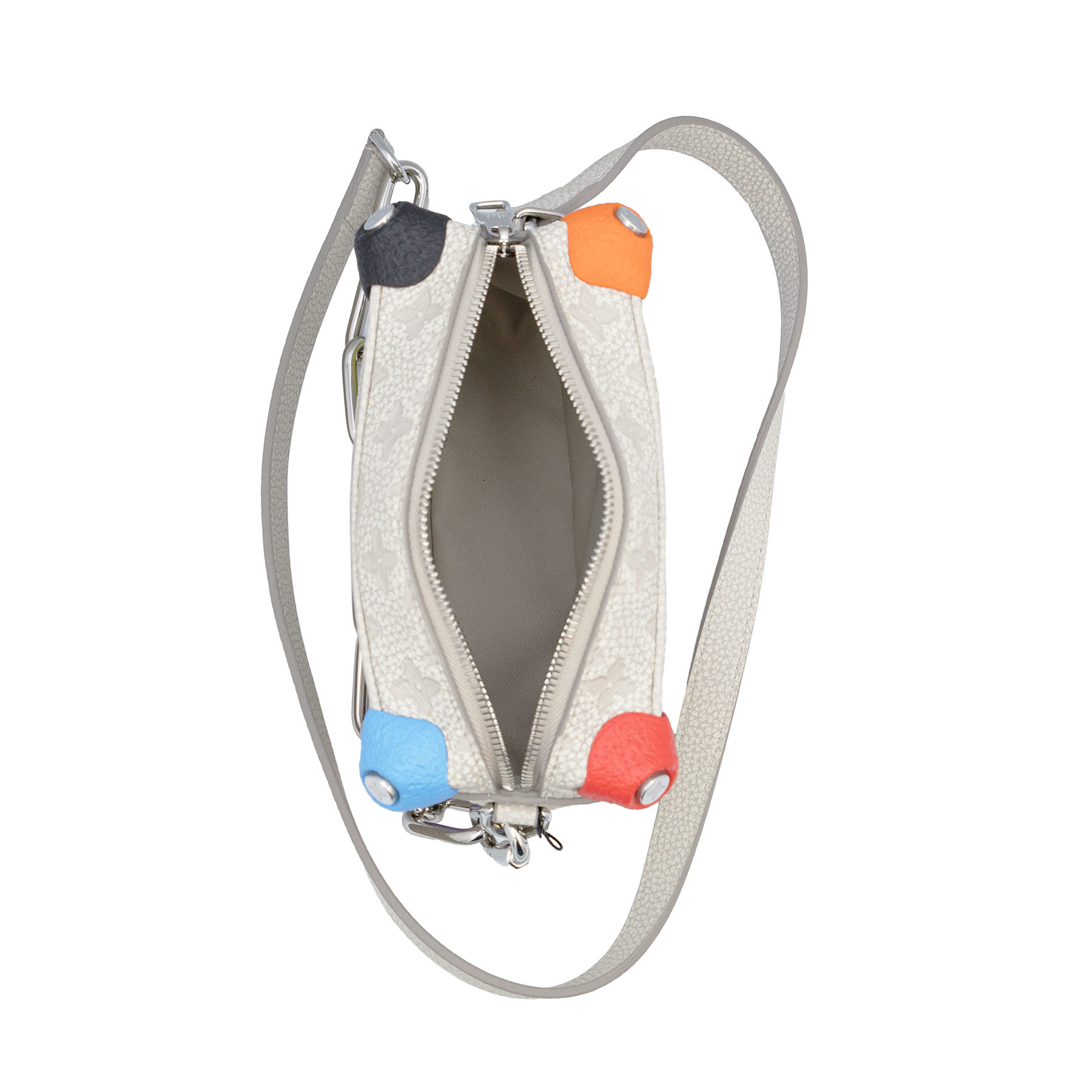 Louis Vuitton Taurillon Embossed Monogram Mini Soft Trunk Chalk Bag for Men