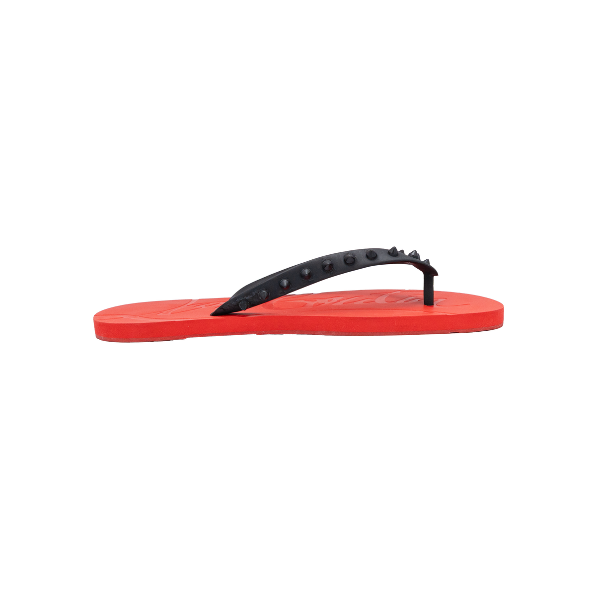Christian Louboutin LOUBI Mens Spikes Studded Flip Flop Flat Sandals Shoes- Size 43 