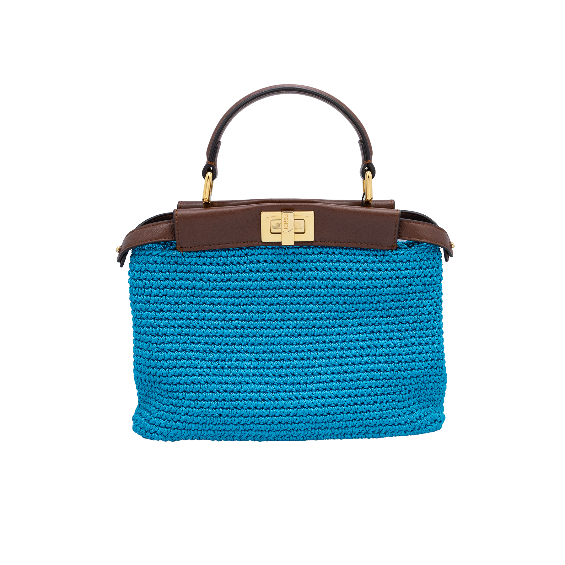 Fendi Peekaboo Cotton Crochet Mini Bag