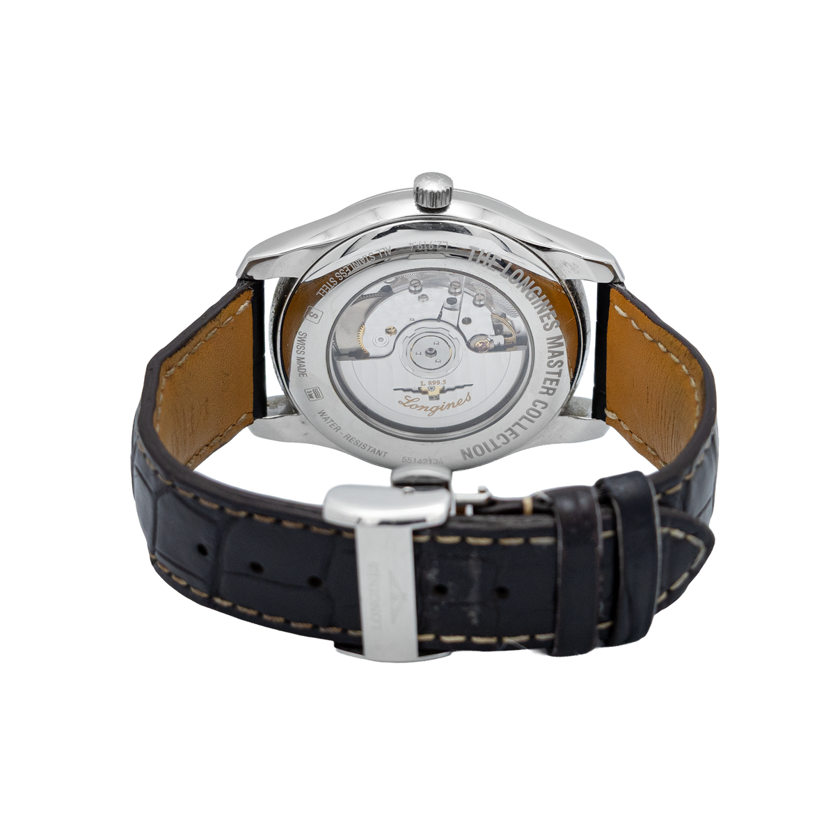 Longines L2.919.4.78.3 42mm Master Collection Moonphase Silver Barleycorn Dial Brown Leather Strap – 2023 