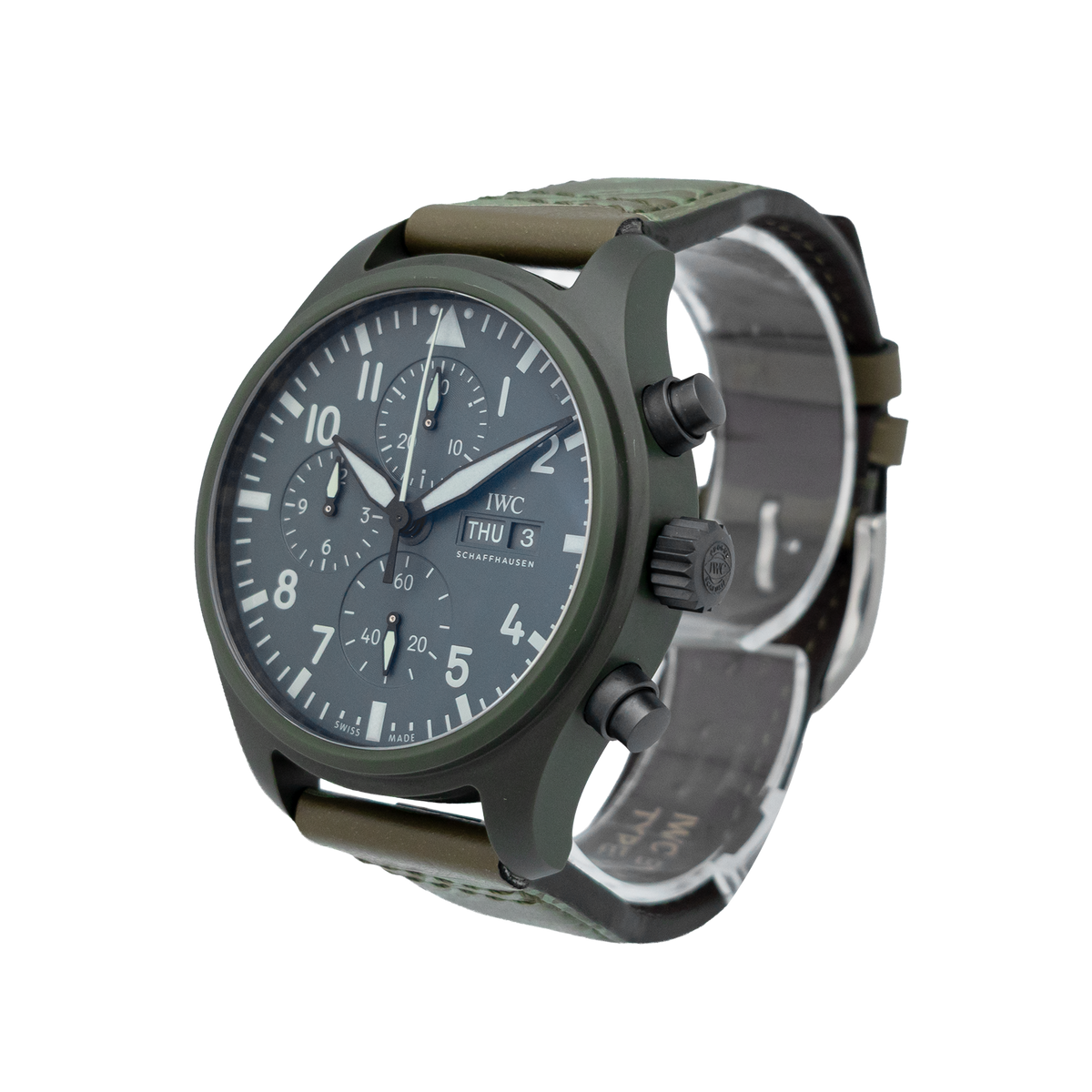 IWC IW389106 44.5mm Pilot's Watch Chronograph TOP GUN Edition Woodland Green Ceramic - 2022 