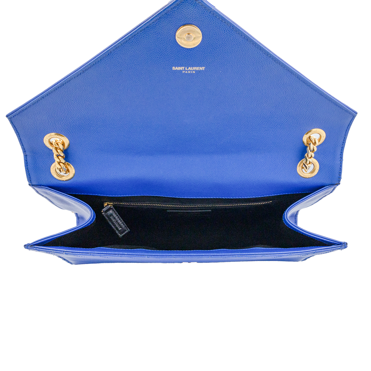 Yves Saint Laurent Chevron -Quilted Royal Blue