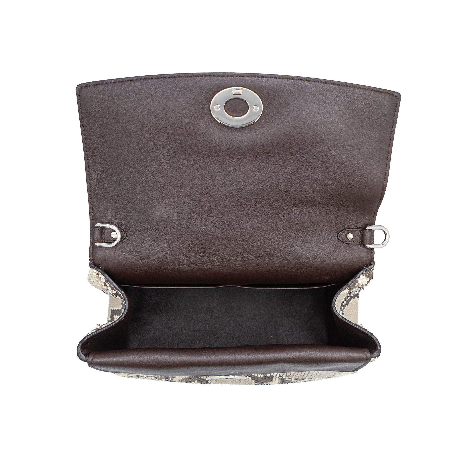 Dior Beige Python Medium Be Dior Flap Top Handle Bag