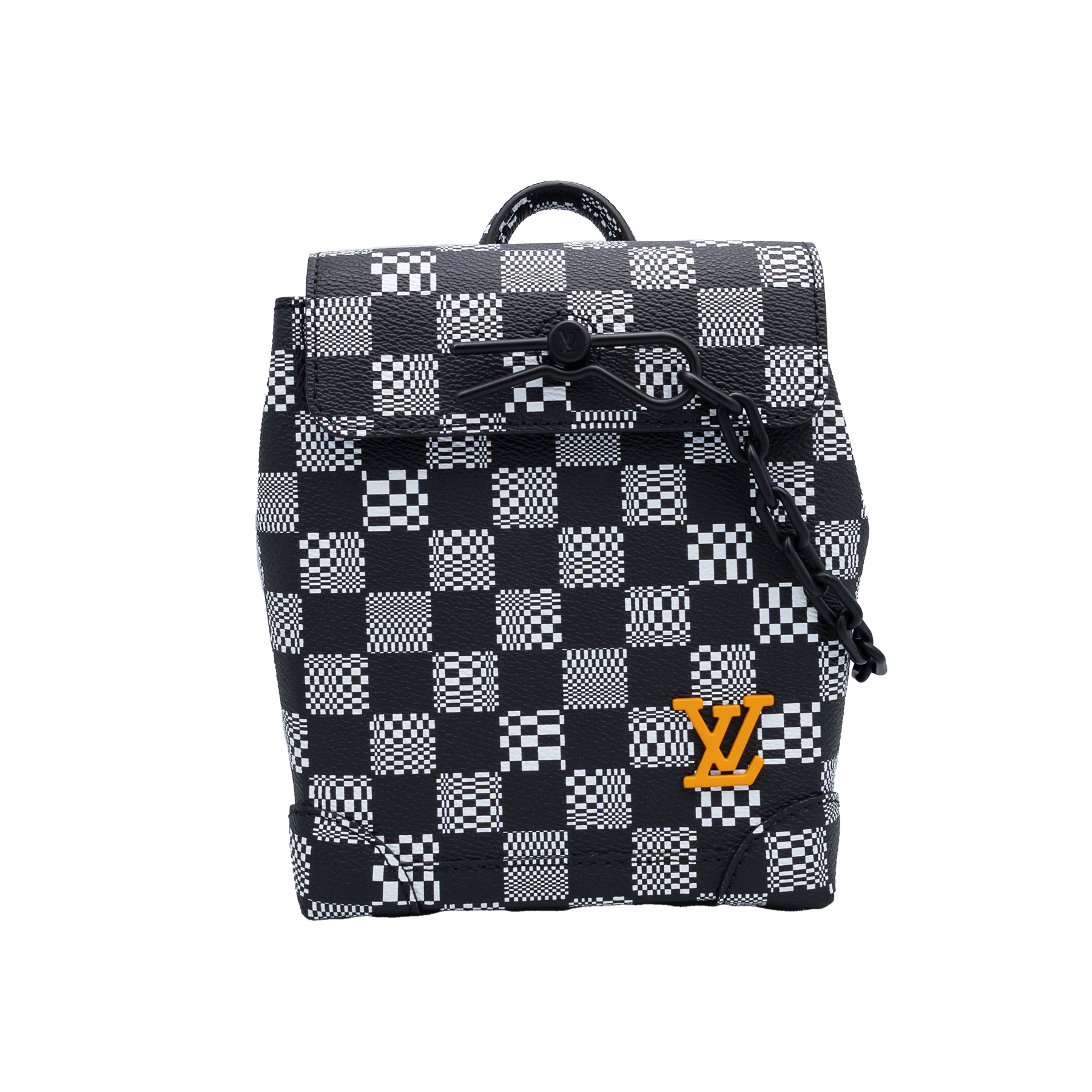 Louis Vuitton BN Black and White Damier Distorted Steamer XS Bag My Store