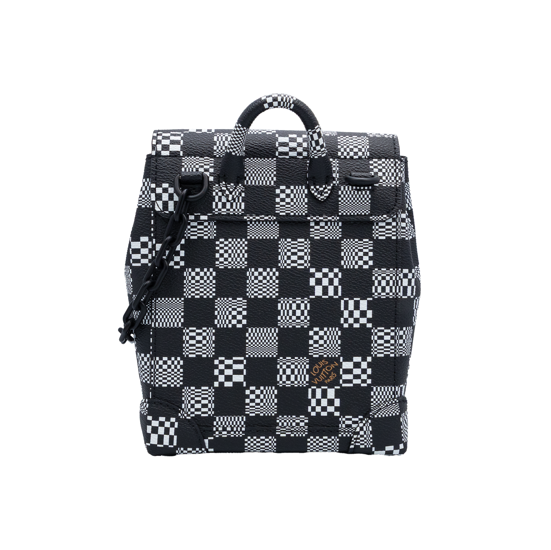 Louis Vuitton BN Black and White Damier Distorted Steamer XS Bag My Store