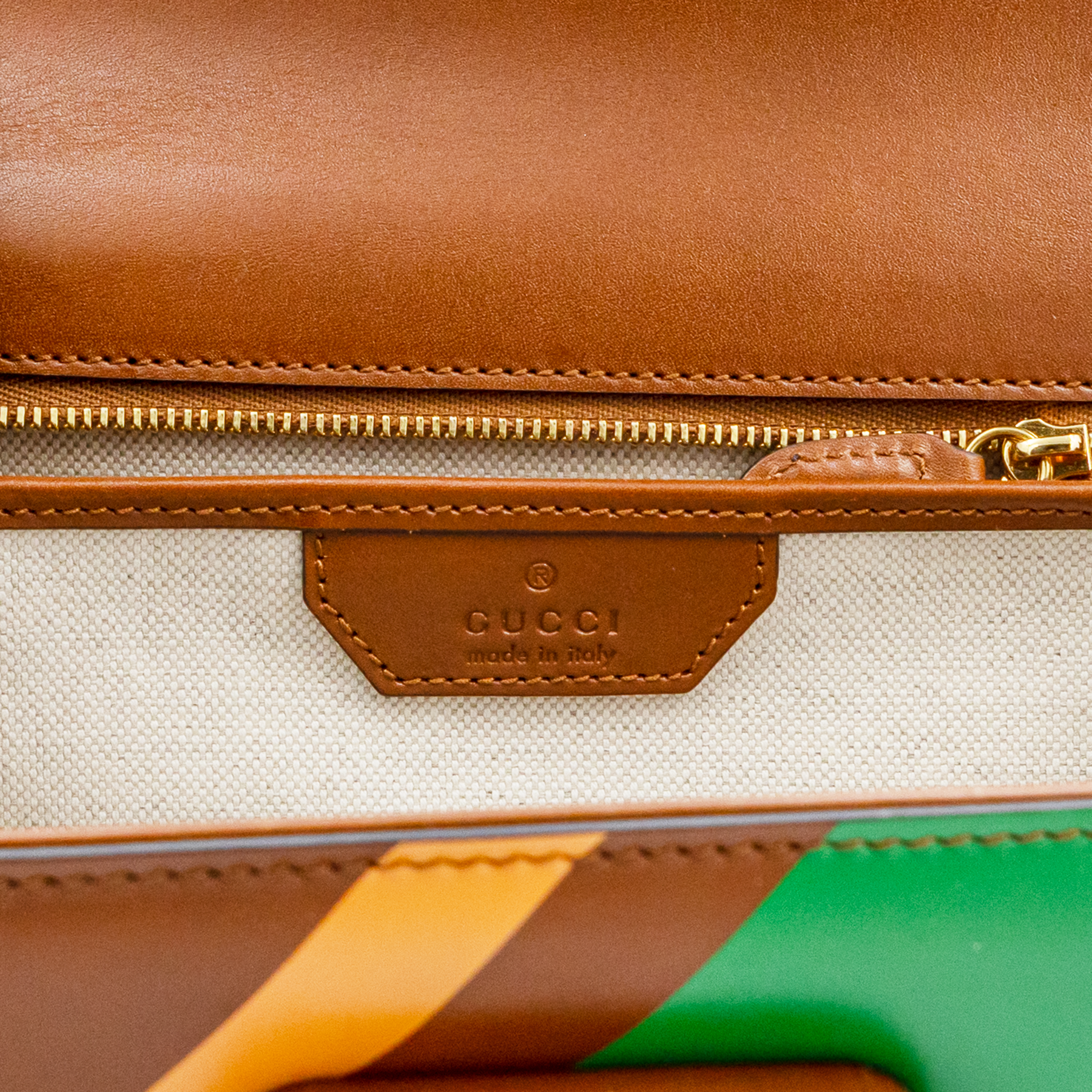 Gucci Bamboo 1947 Limited Edition Geometric Print Leather Medium Top Handle Bag