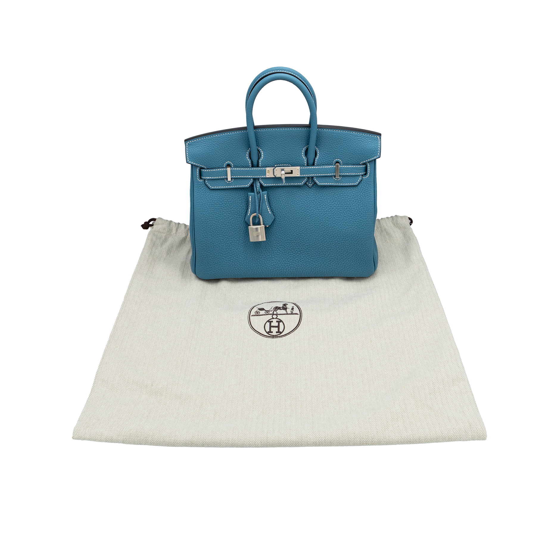 Hermes Birkin 25 Blue Jean - 2023 Full Set