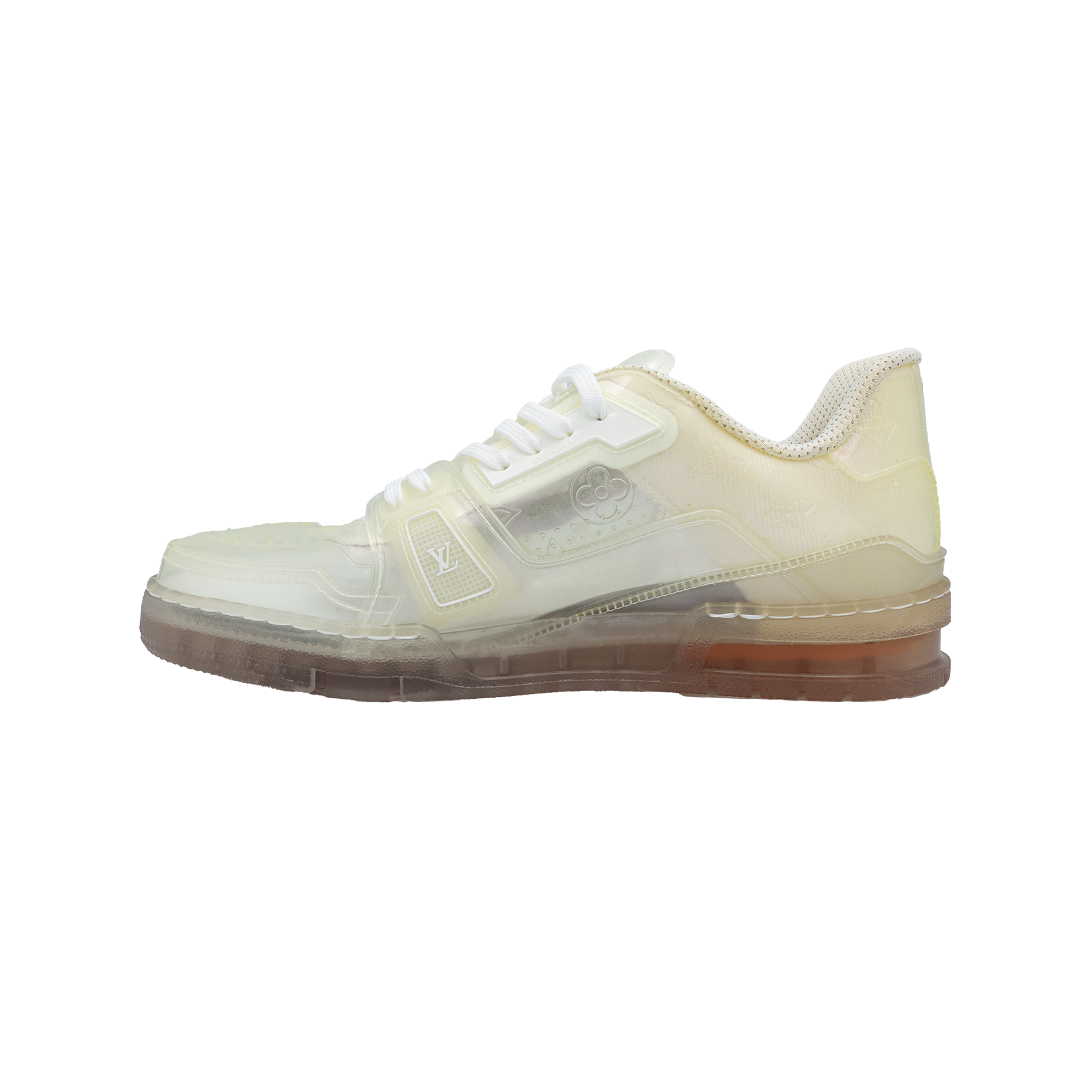 Louis Vuitton Transparent Monogram PVC Trainer Sneakers - Unworn My Store