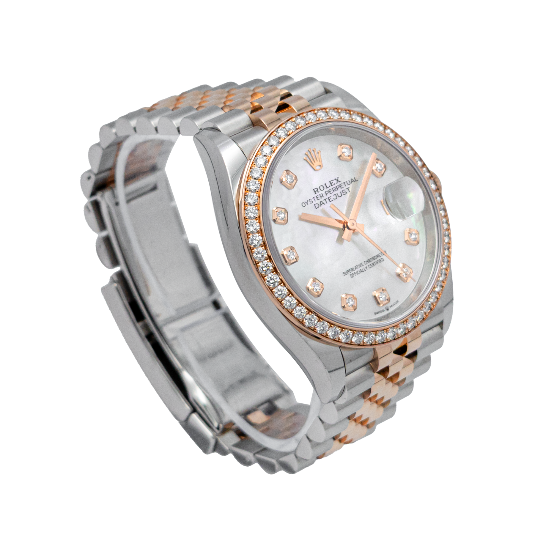 Rolex 126281RBR Datejust 36mm Diamond MOP - 2019 Full Set