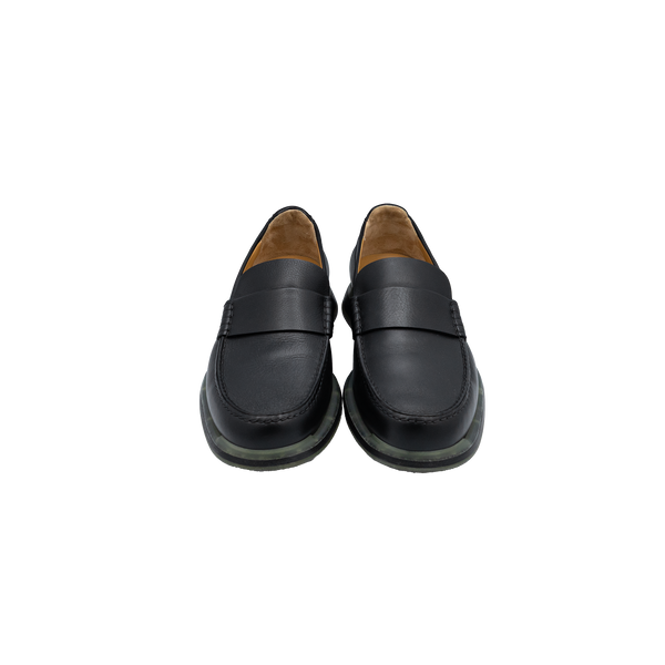 Hermes Black Leather Shoes for Men 