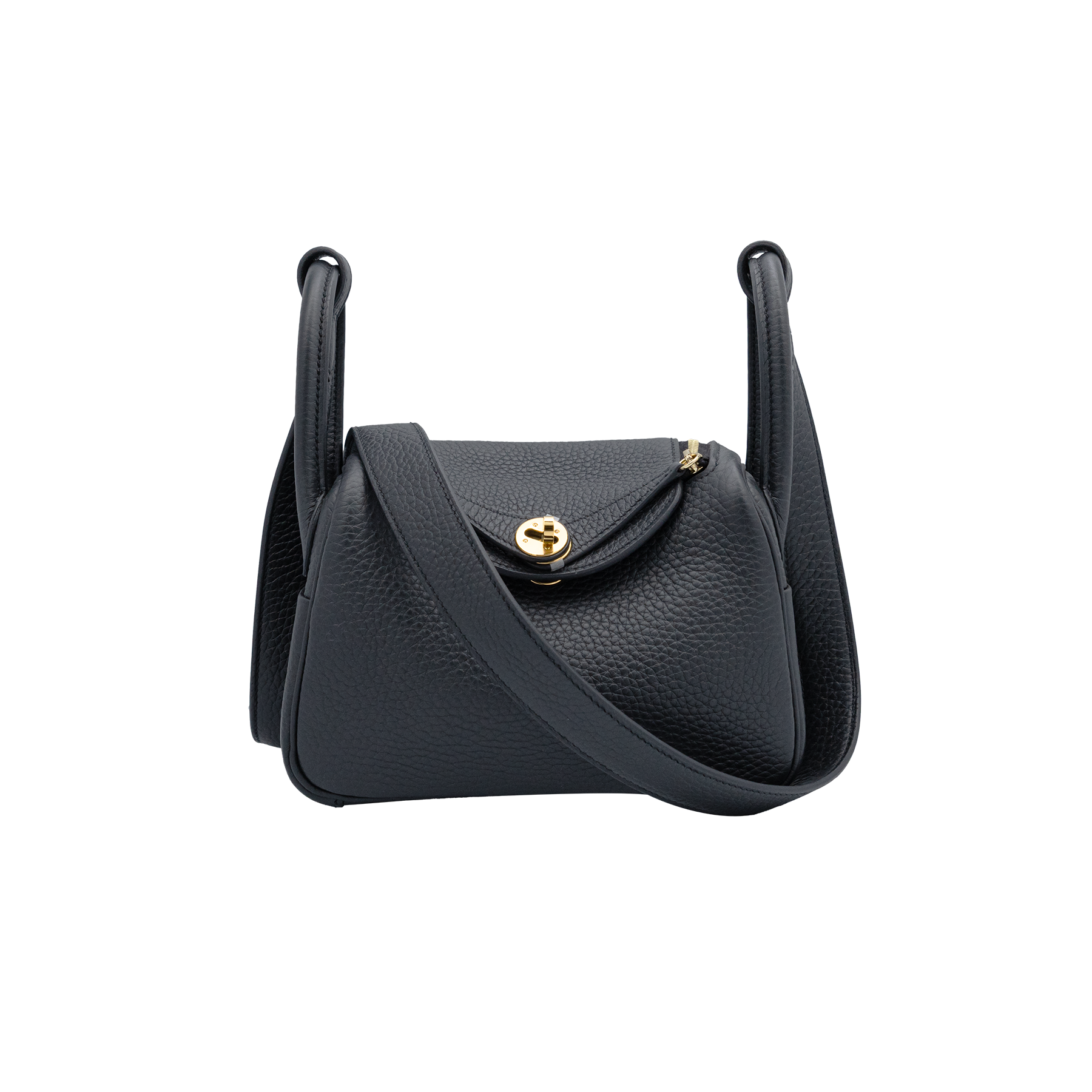 Hermes Lindy Mini II Taurillon Clemence 89 Noir - 2025 As New 