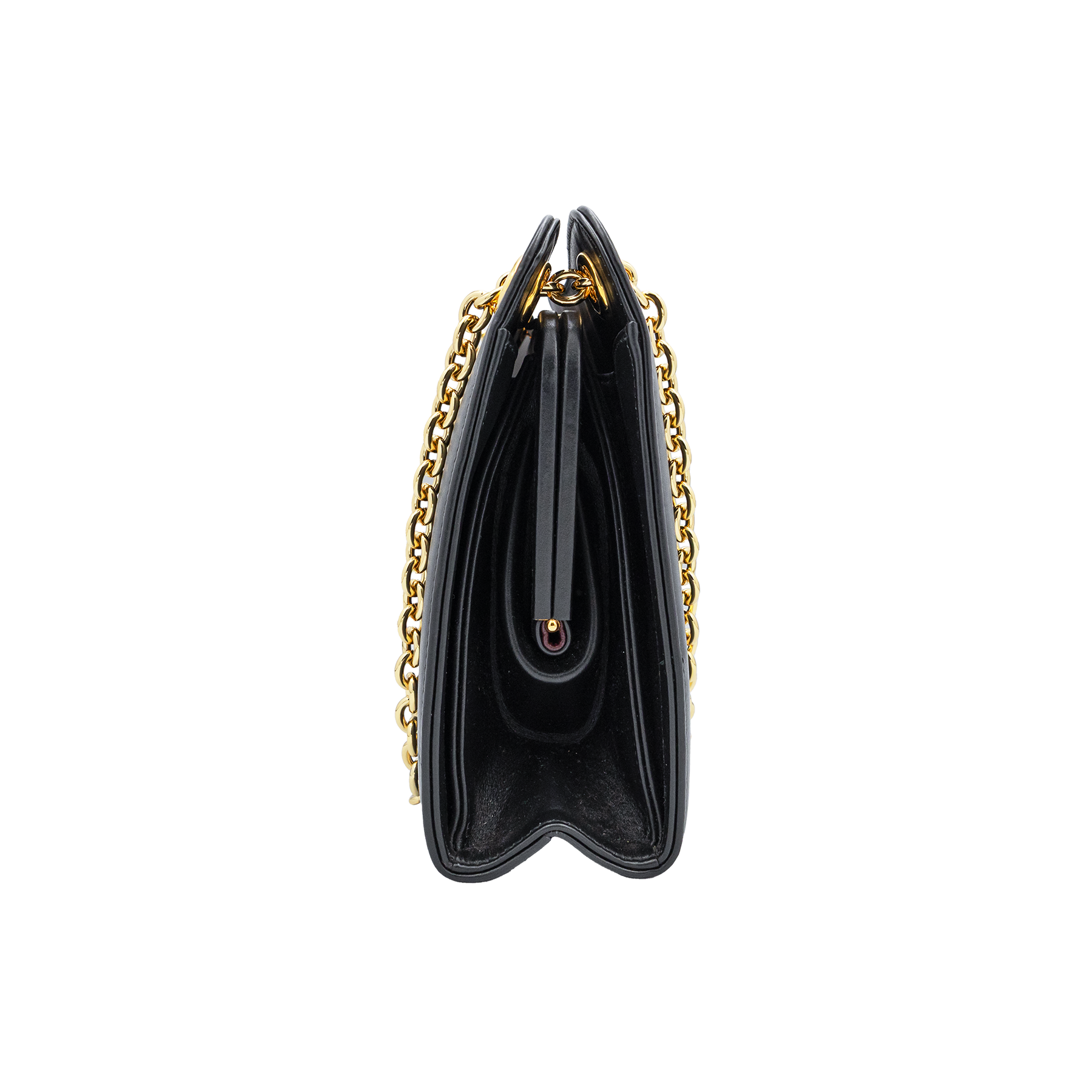 Gucci Zumi Chain Shoulder Bag - Black Leather 