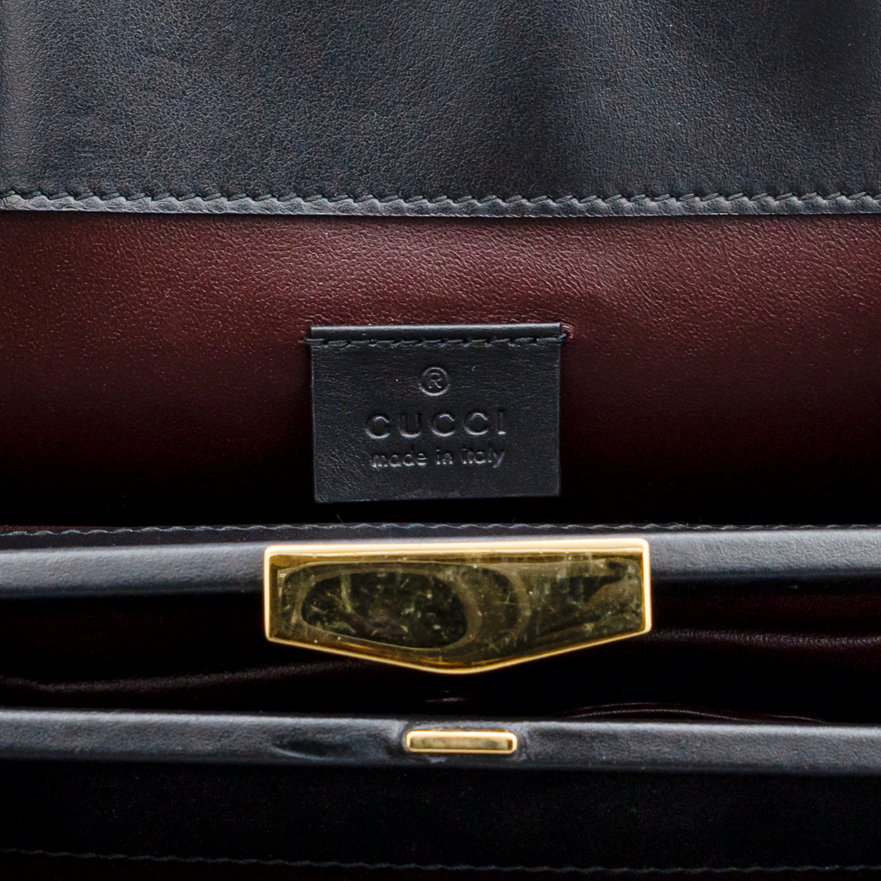 Gucci Zumi Chain Shoulder Bag - Black Leather 