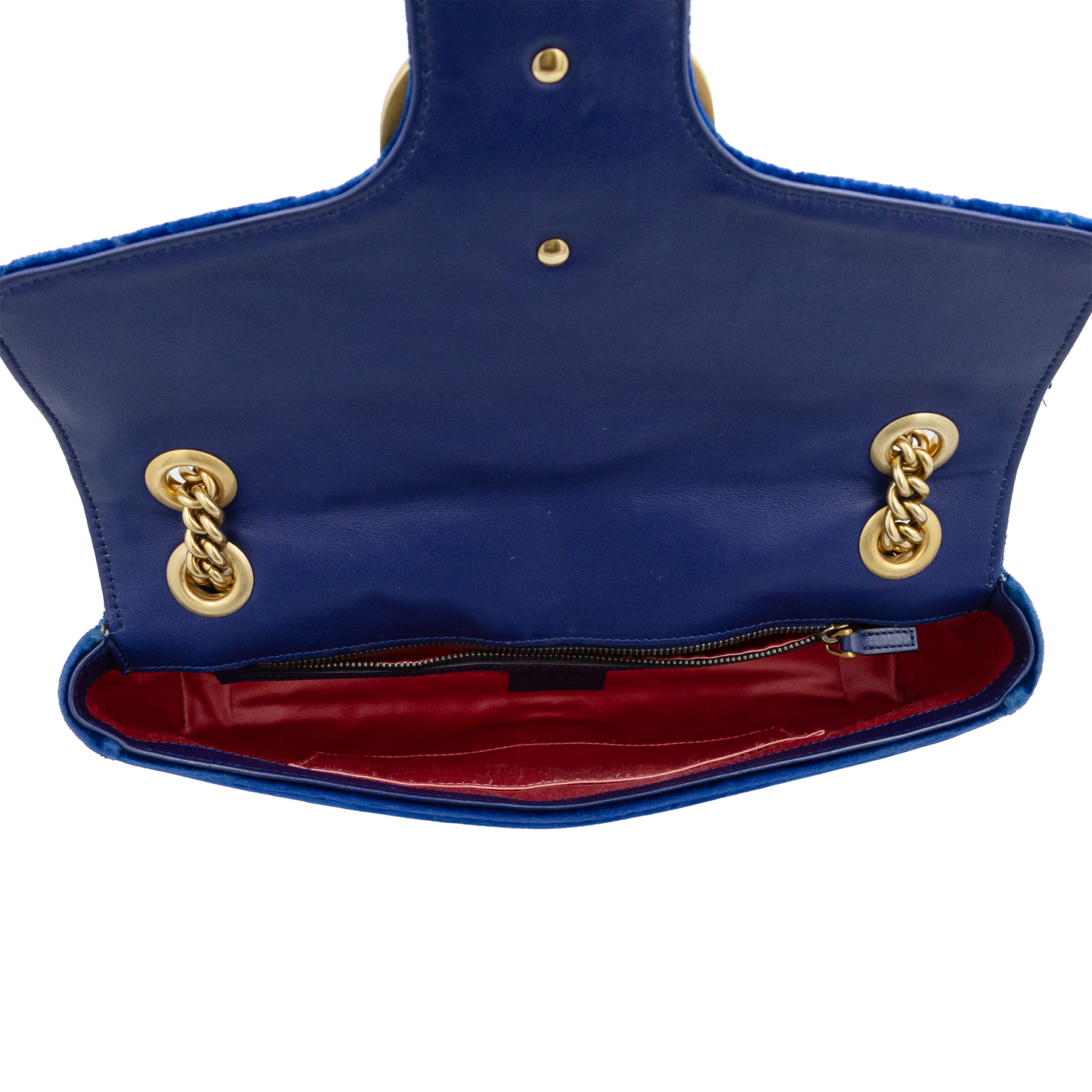 Gucci Blue Matelassé Velvet Floral Modern Embroidered GG Marmont Shoulder Bag 