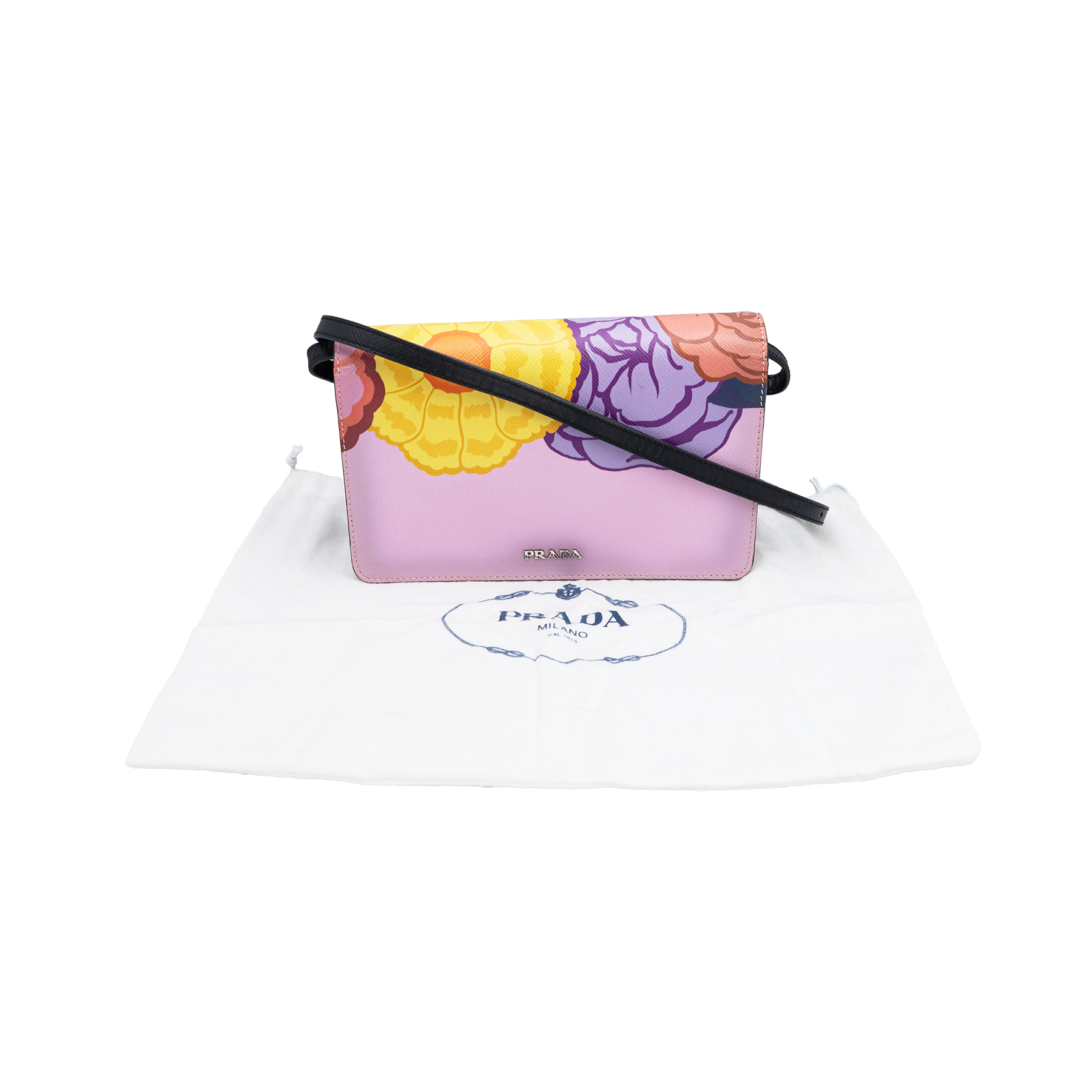 PRADA LIPS PRINT MULTICOLOR FLAP CROSSBODY 231 