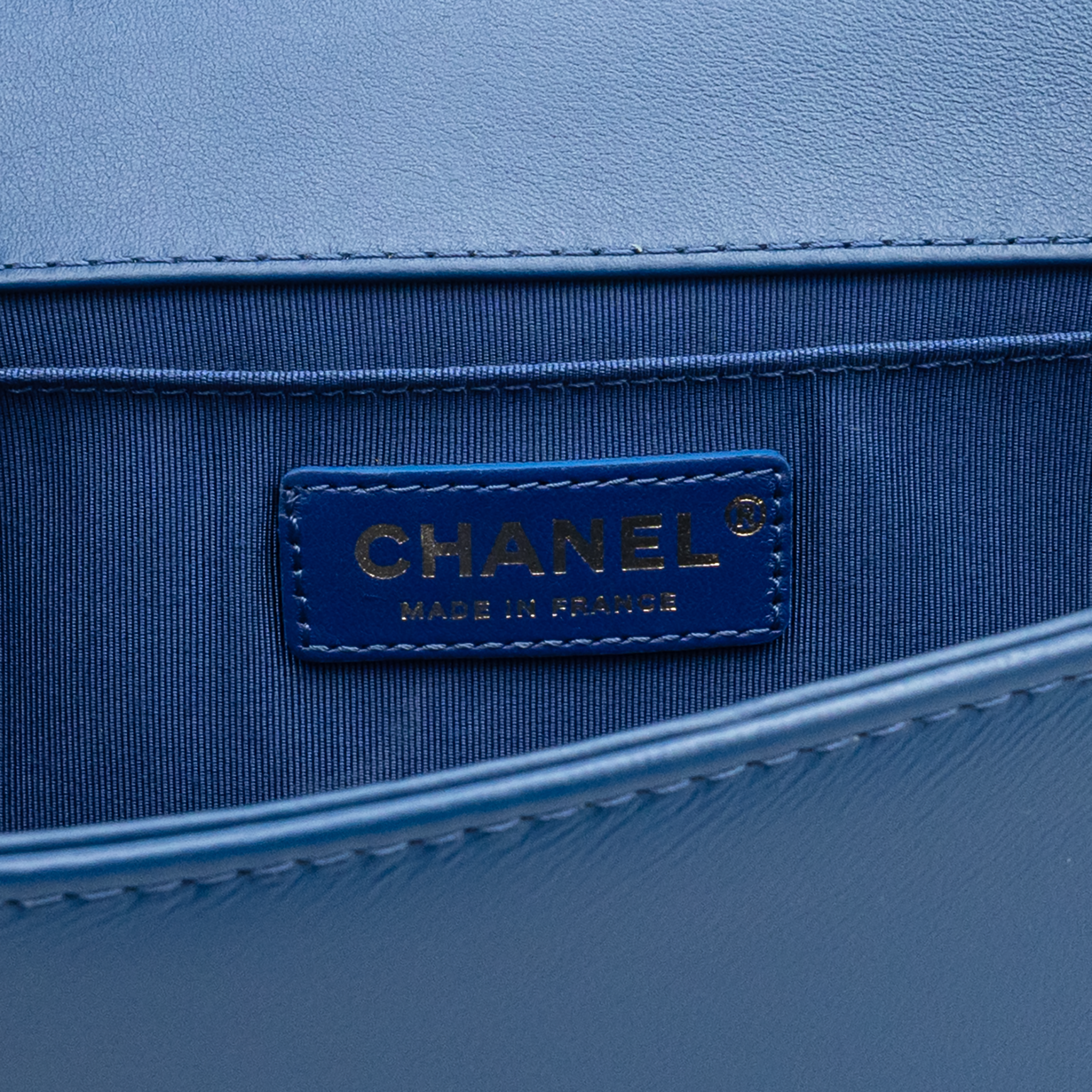 Chanel Boy Blue Quilted Chain Top Handle Bag 