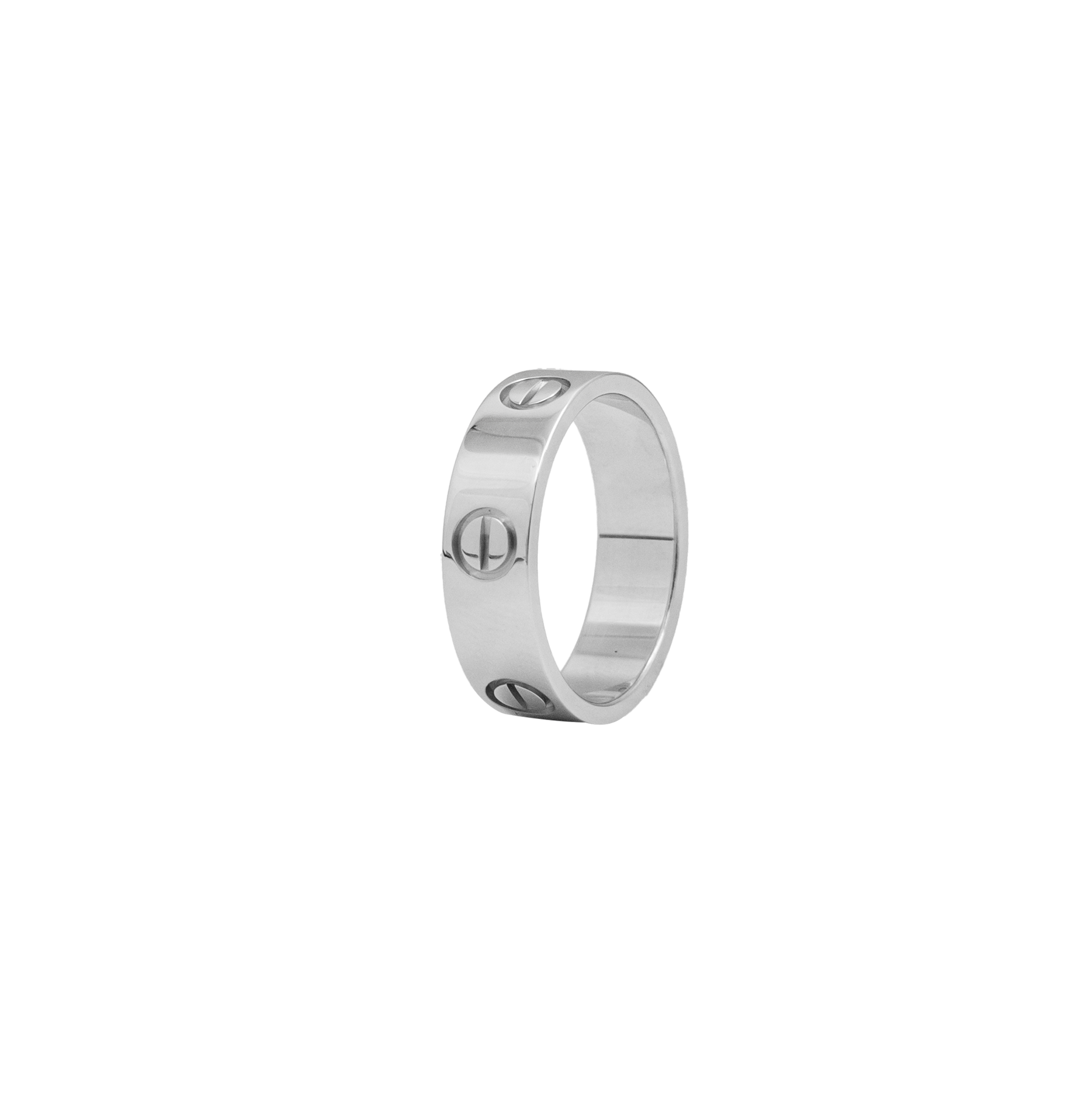 Cartier Thick Love Ring - White Gold 