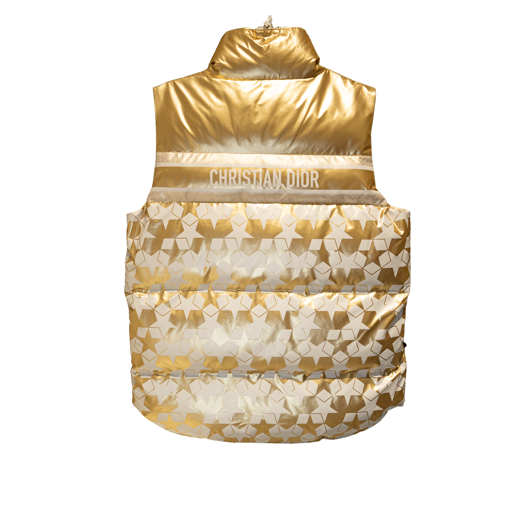 Christian Dior Alps Geometric Pattern Puffer Vest 
