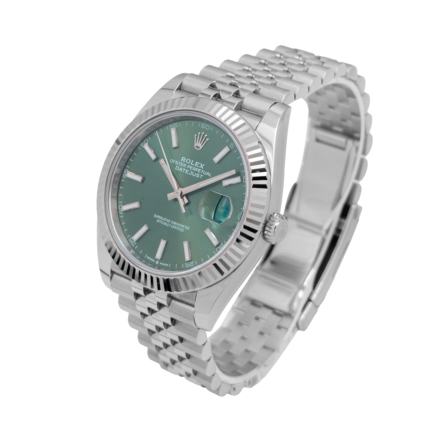 Rolex Datejust 41mm 126334-0028 Mint Green Index Dial - 2024 