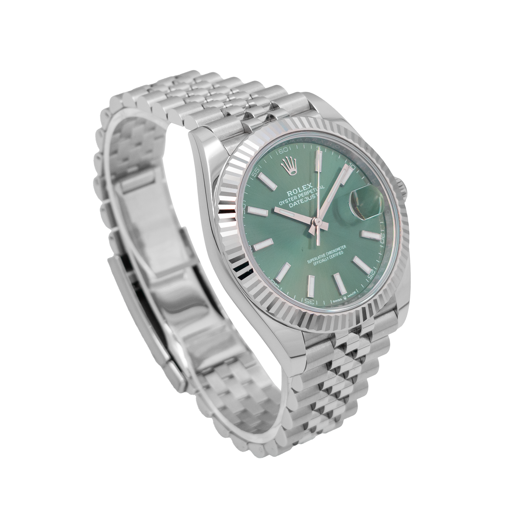 Rolex Datejust 41mm 126334-0028 Mint Green Index Dial - 2024 