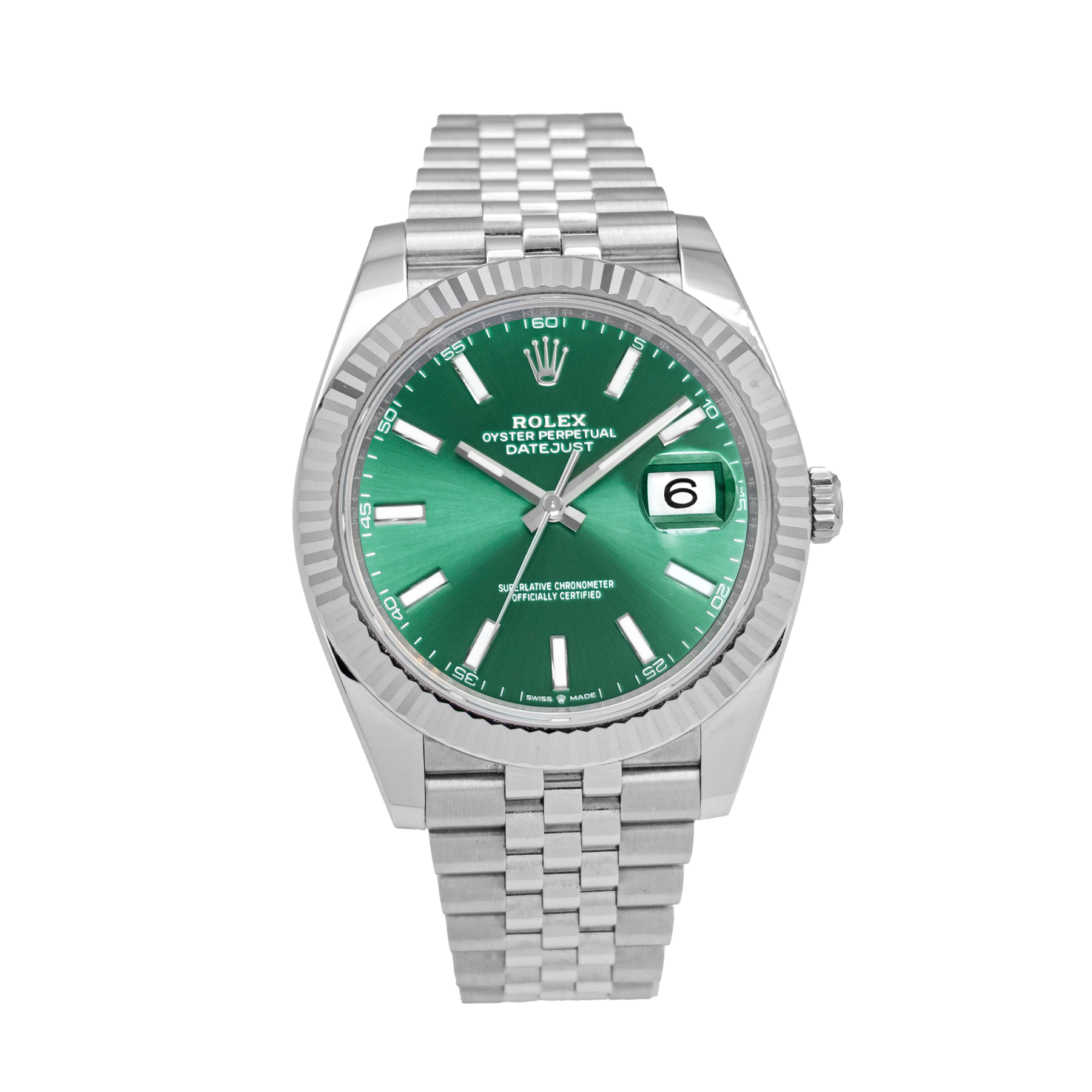 Rolex Datejust 41mm 126334-0028 Mint Green Index Dial - 2024 