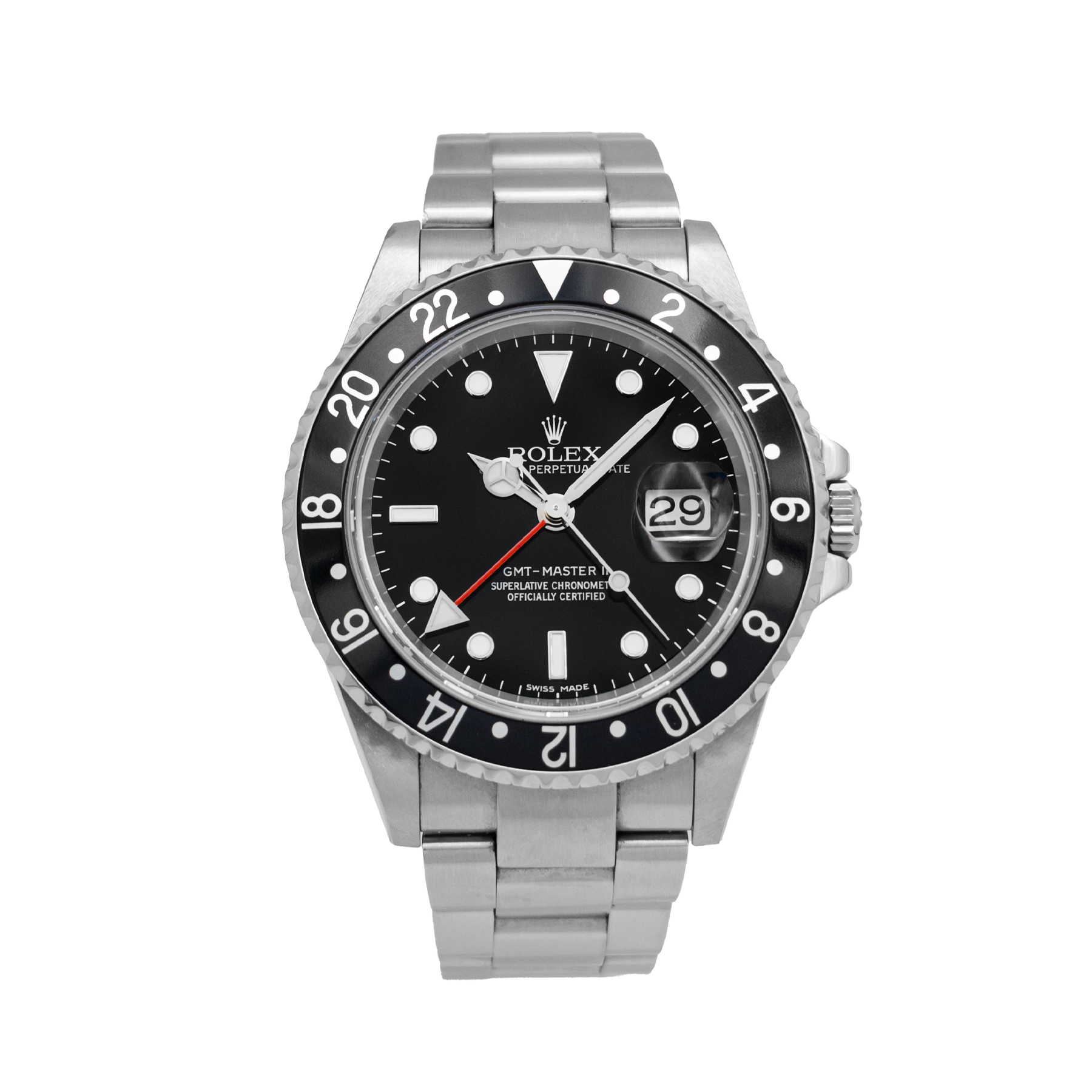 Rolex GMT Master II - 16710 rare stick error Dial - 3186 movement - 2008 Full Set 