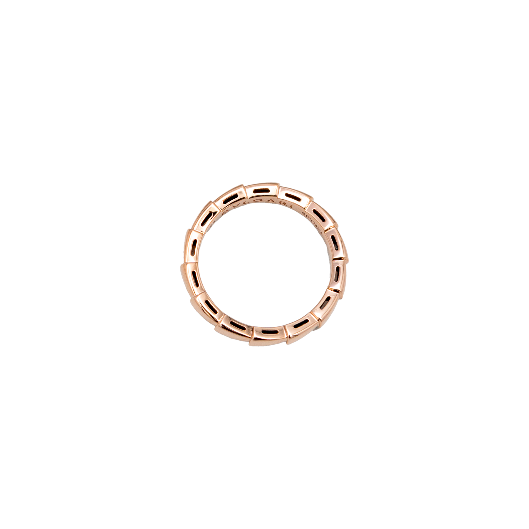 Bvlgari Serpenti Viper Ring 18K Rose Gold - Size 55 