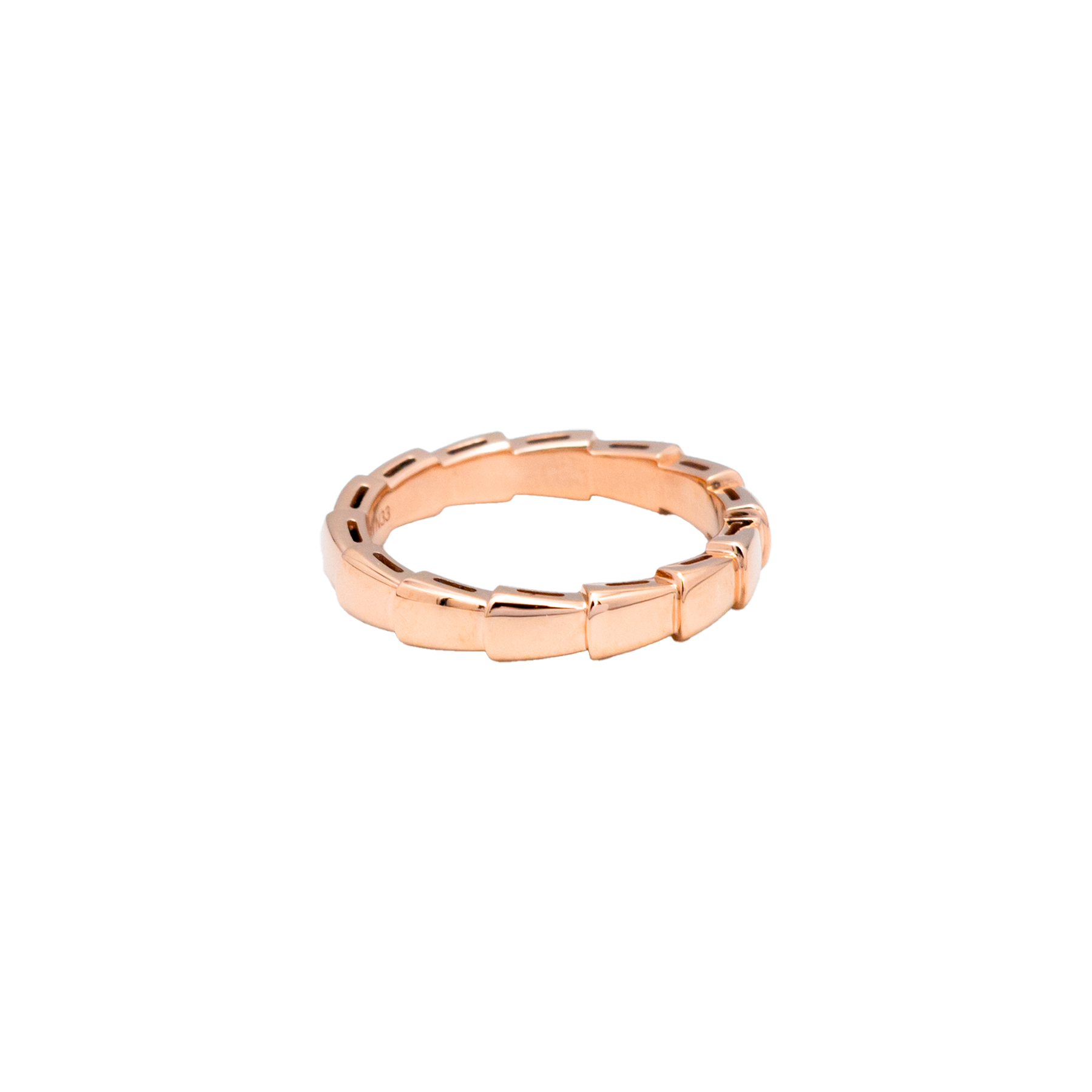 Bvlgari Serpenti Viper Ring 18K Rose Gold - Size 55 