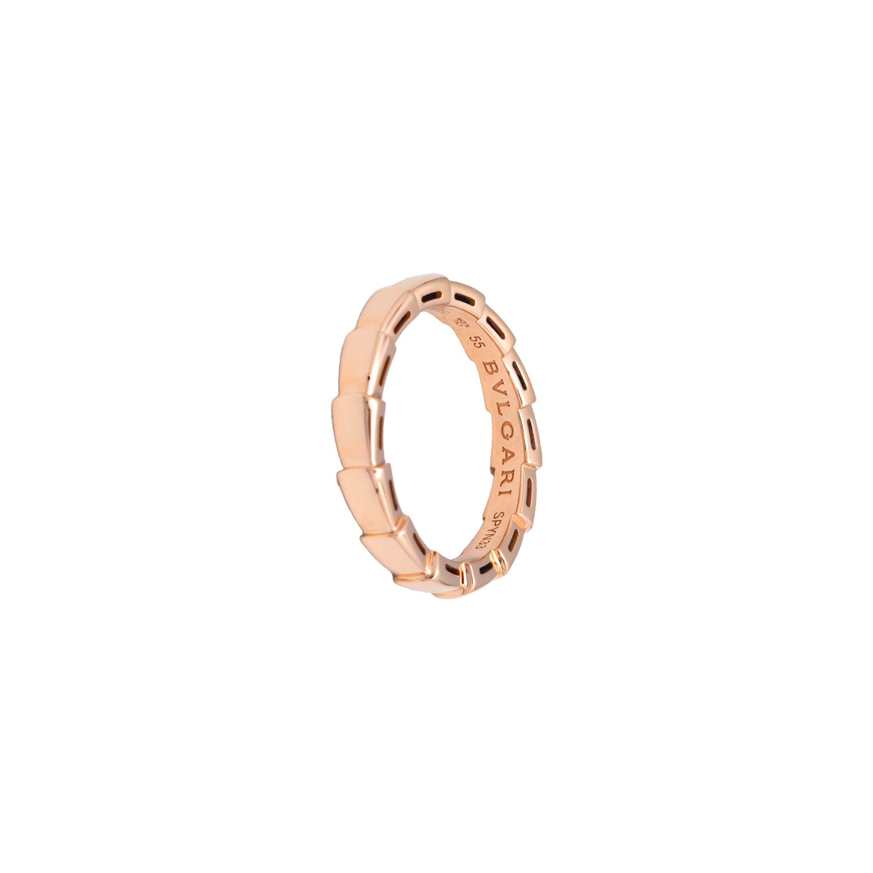 Bvlgari Serpenti Viper Ring 18K Rose Gold - Size 55 