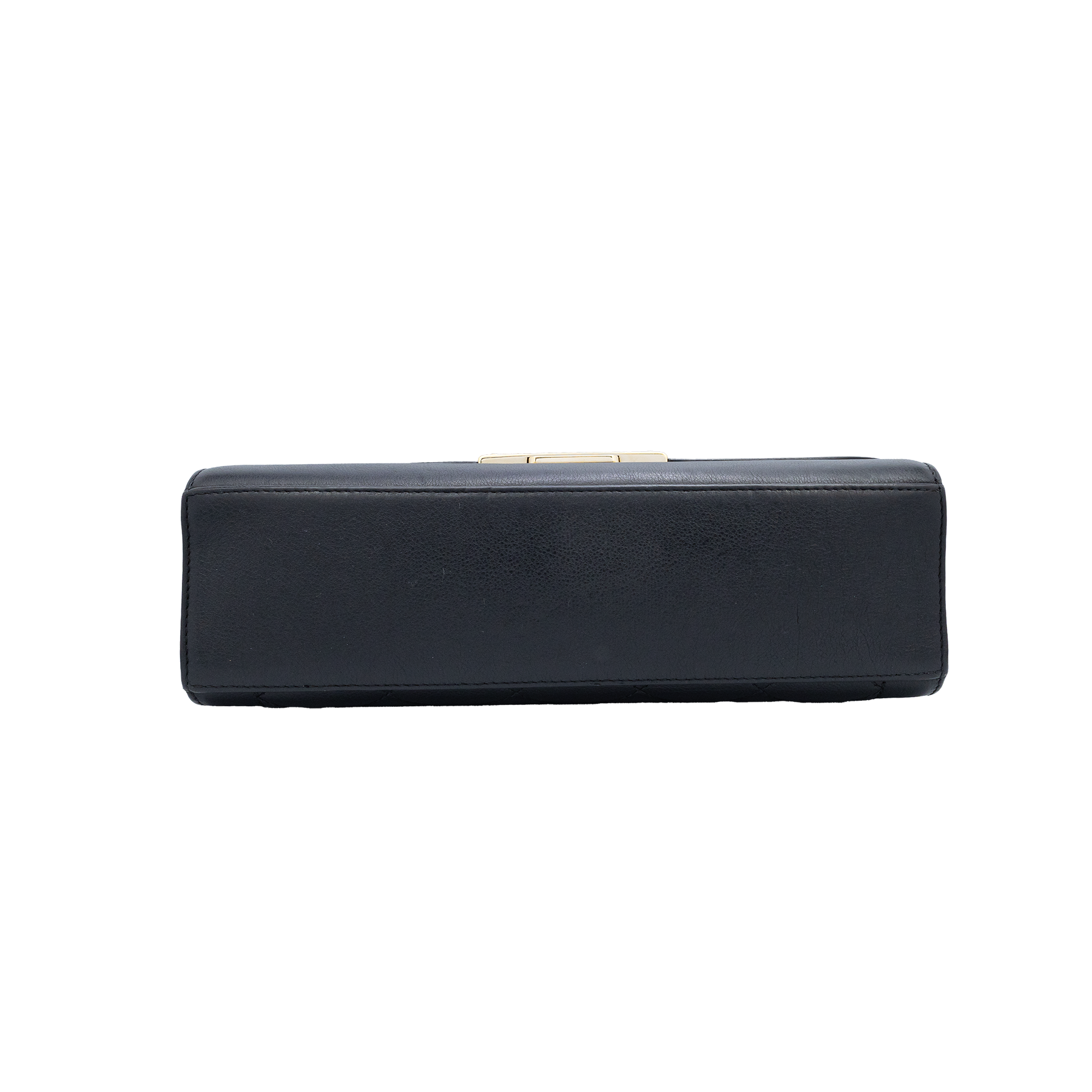 Chanel Black Quilted Leather Label Click 
