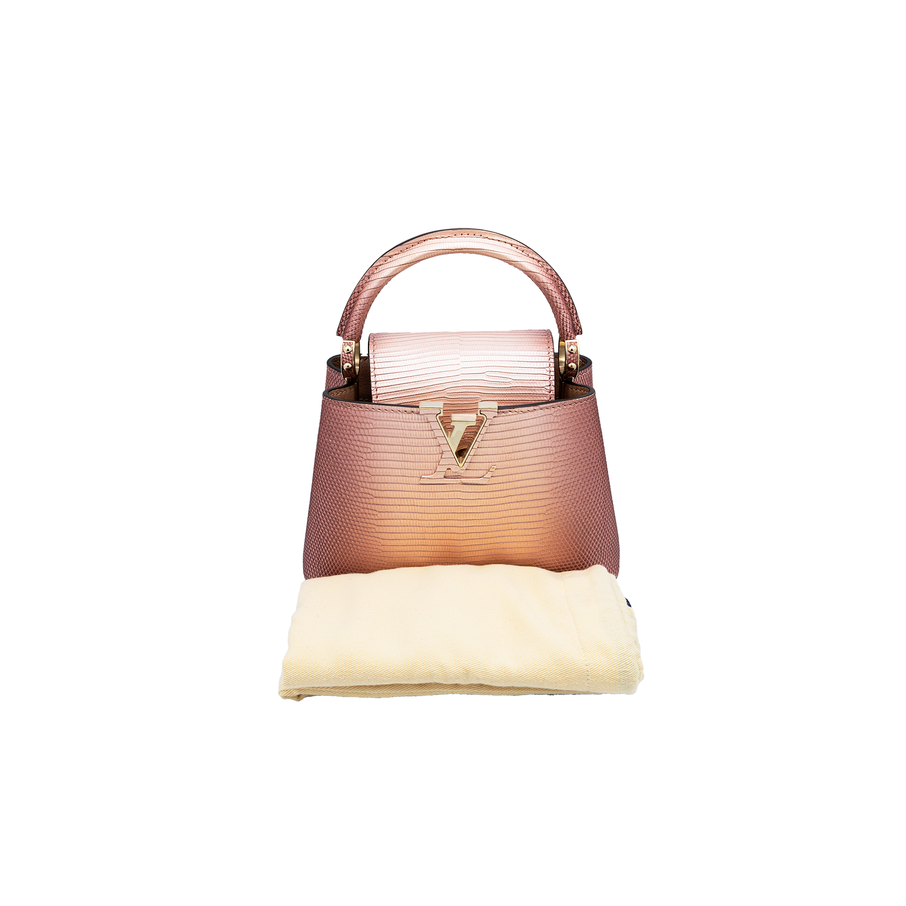 Louis Vuitton Capucines Mini Sakura Pink Lizard Leather 