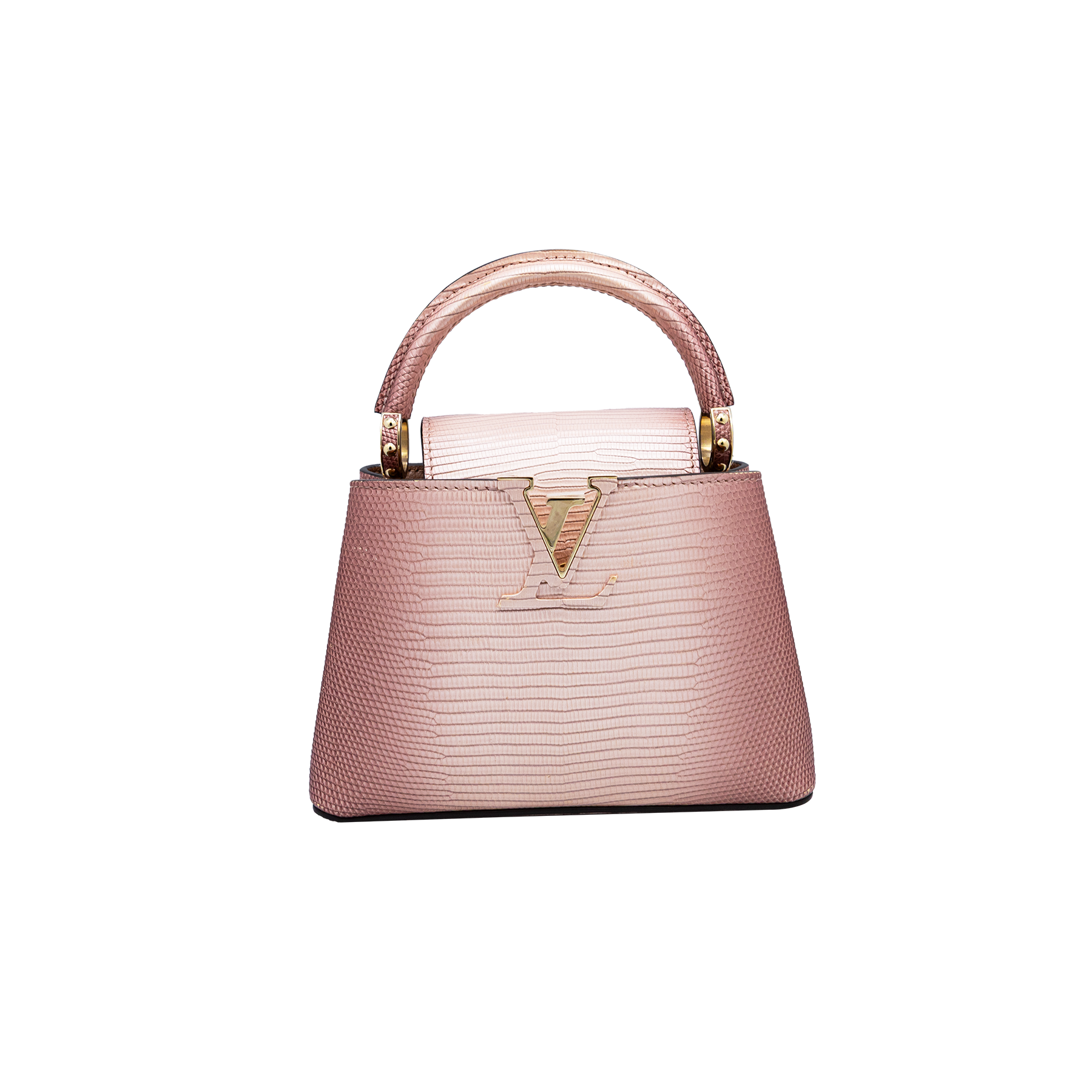 Louis Vuitton Capucines Mini Sakura Pink Lizard Leather 