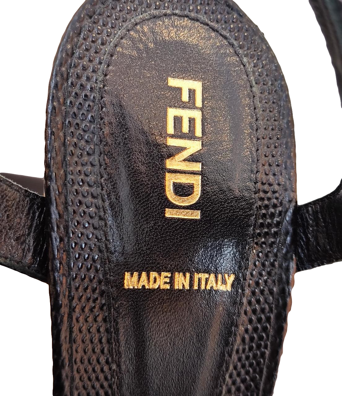 FENDI BLUE LEATHER AND DENIM CORK PLATFORM 37.5 My Store