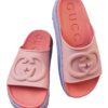 GUCCI PINK INTERLOCKING G SLIDE SANDALS 6928445 SIZE 36 My Store